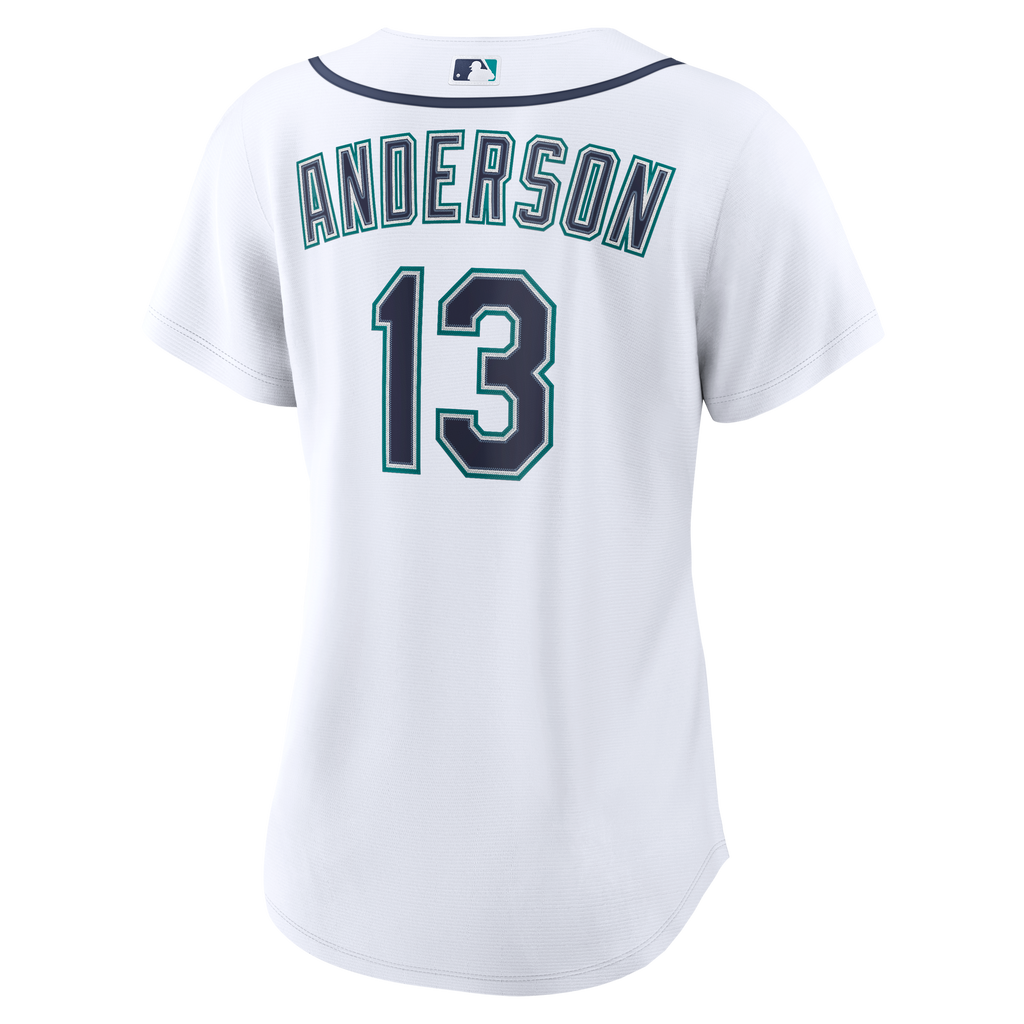 Women's Seattle Mariners Kade Anderson Nike White Home Replica Jersey - 4
