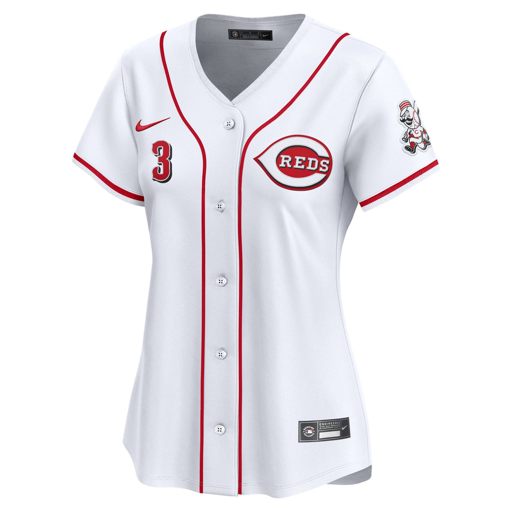 Women's Cincinnati Reds Ke'Bryan Hayes Nike White Home Limited Player Jersey - 3