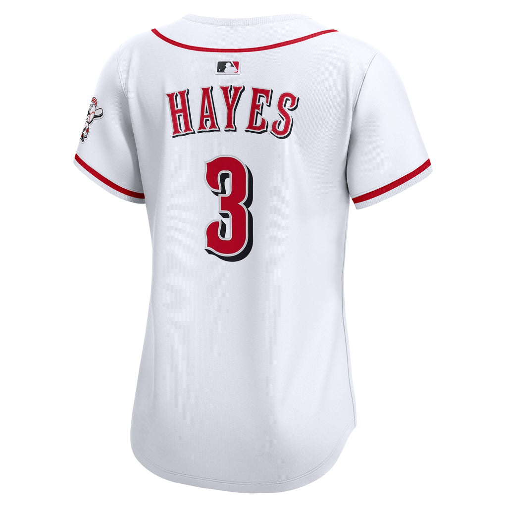 Women's Cincinnati Reds Ke'Bryan Hayes Nike White Home Limited Player Jersey - 4