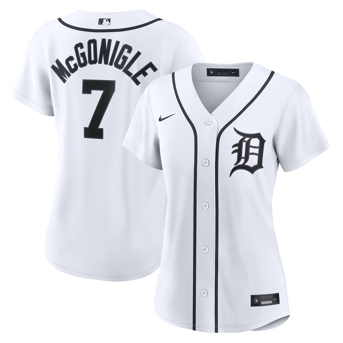 Women's Detroit Tigers Kevin McGonigle Nike White Home Replica Jersey