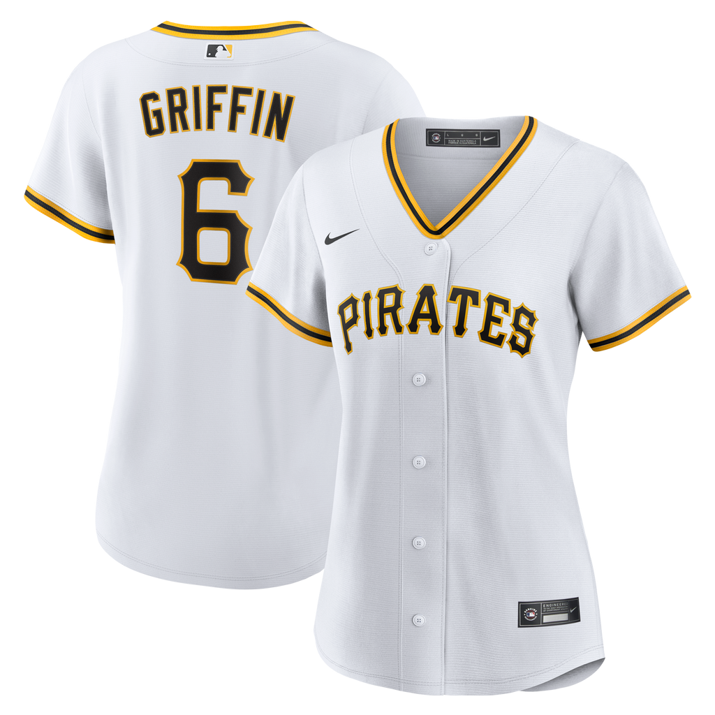 Women's Pittsburgh Pirates Konnor Griffin Nike White Home Replica Jersey