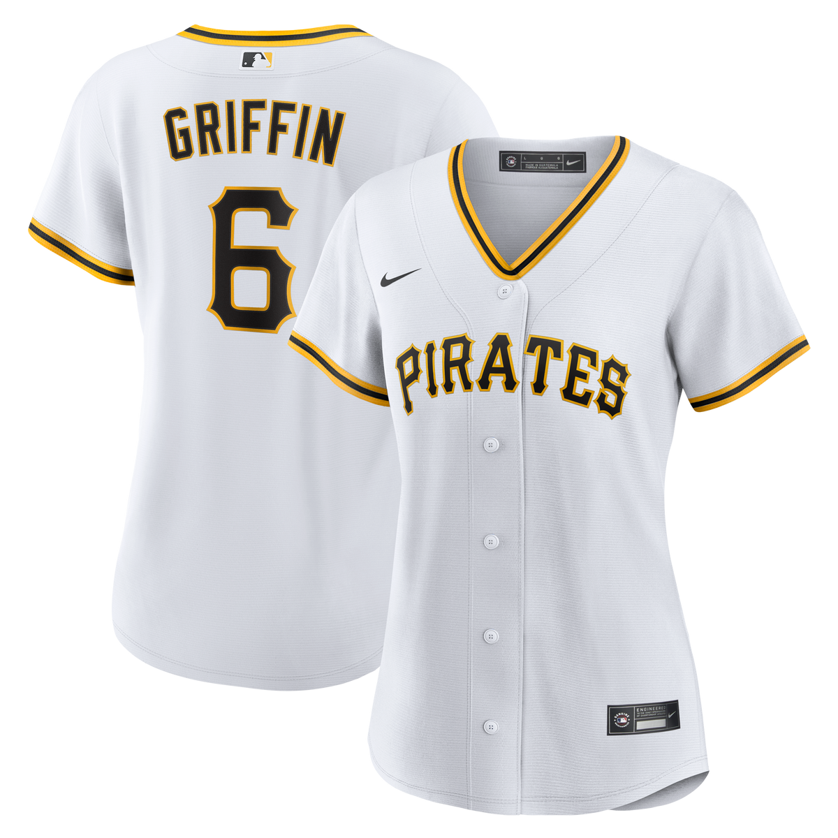 Women's Pittsburgh Pirates Konnor Griffin Nike White Home Replica Jersey