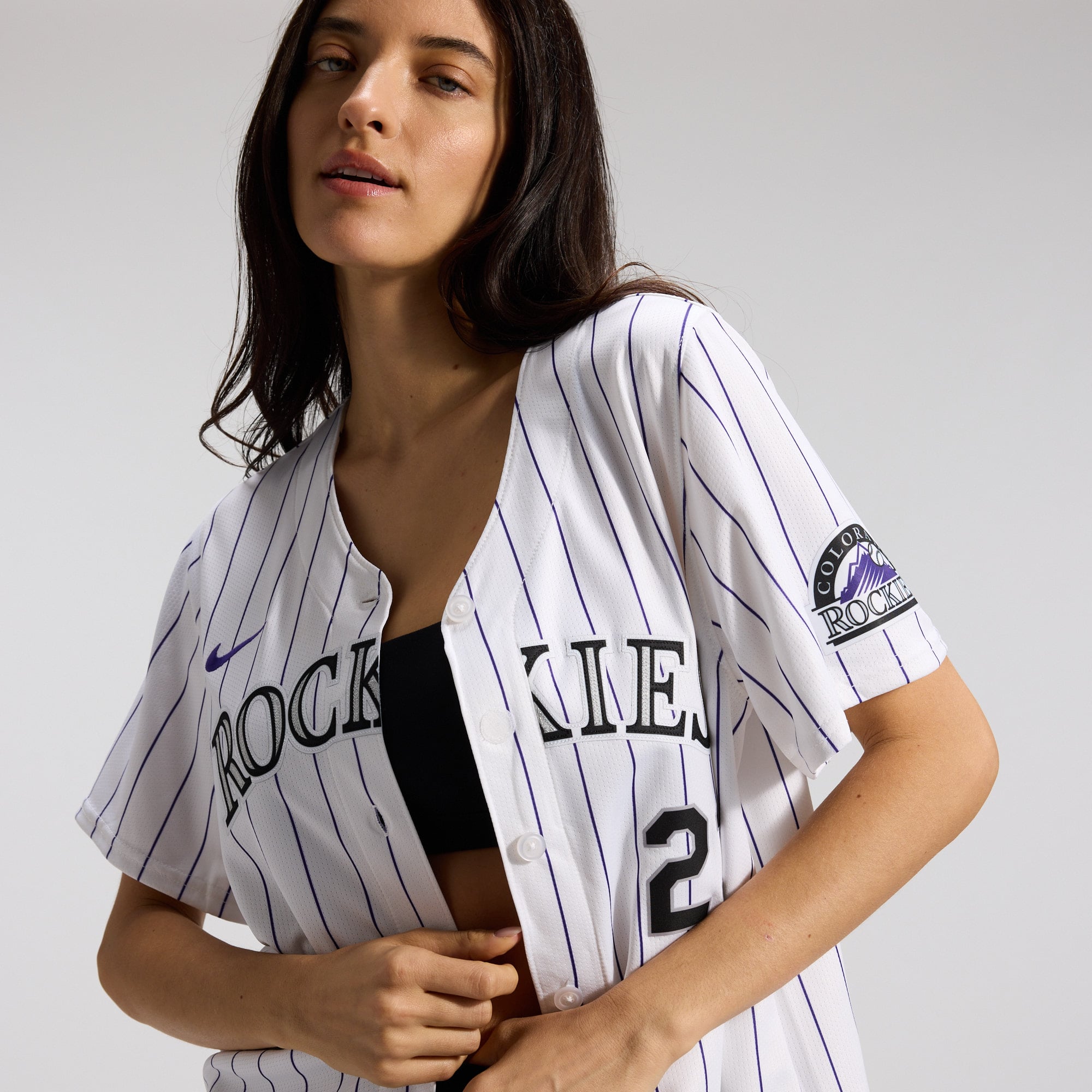 Women's Colorado Rockies Kris Bryant Nike White Home Limited Player Jersey - 11