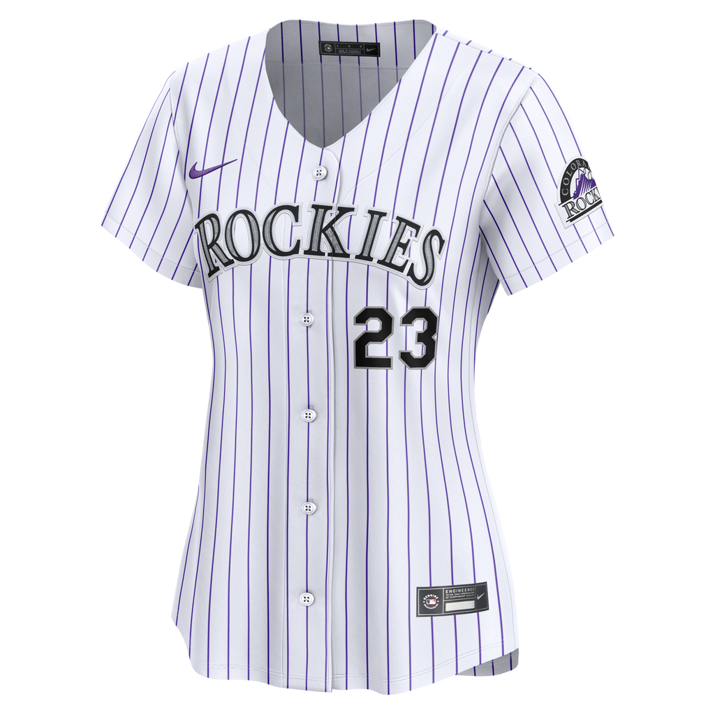 Women's Colorado Rockies Kris Bryant Nike White Home Limited Player Jersey - 7