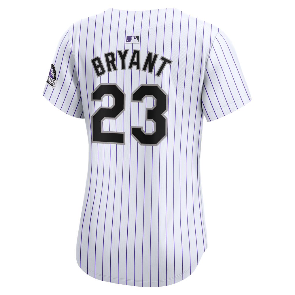 Women's Colorado Rockies Kris Bryant Nike White Home Limited Player Jersey - 8