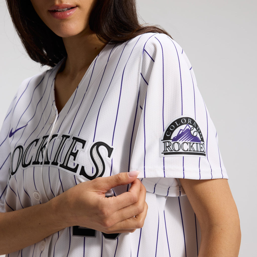 Women's Colorado Rockies Kris Bryant Nike White Home Limited Player Jersey - 9