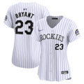 Women's Colorado Rockies Kris Bryant Nike White Home Limited Player Jersey