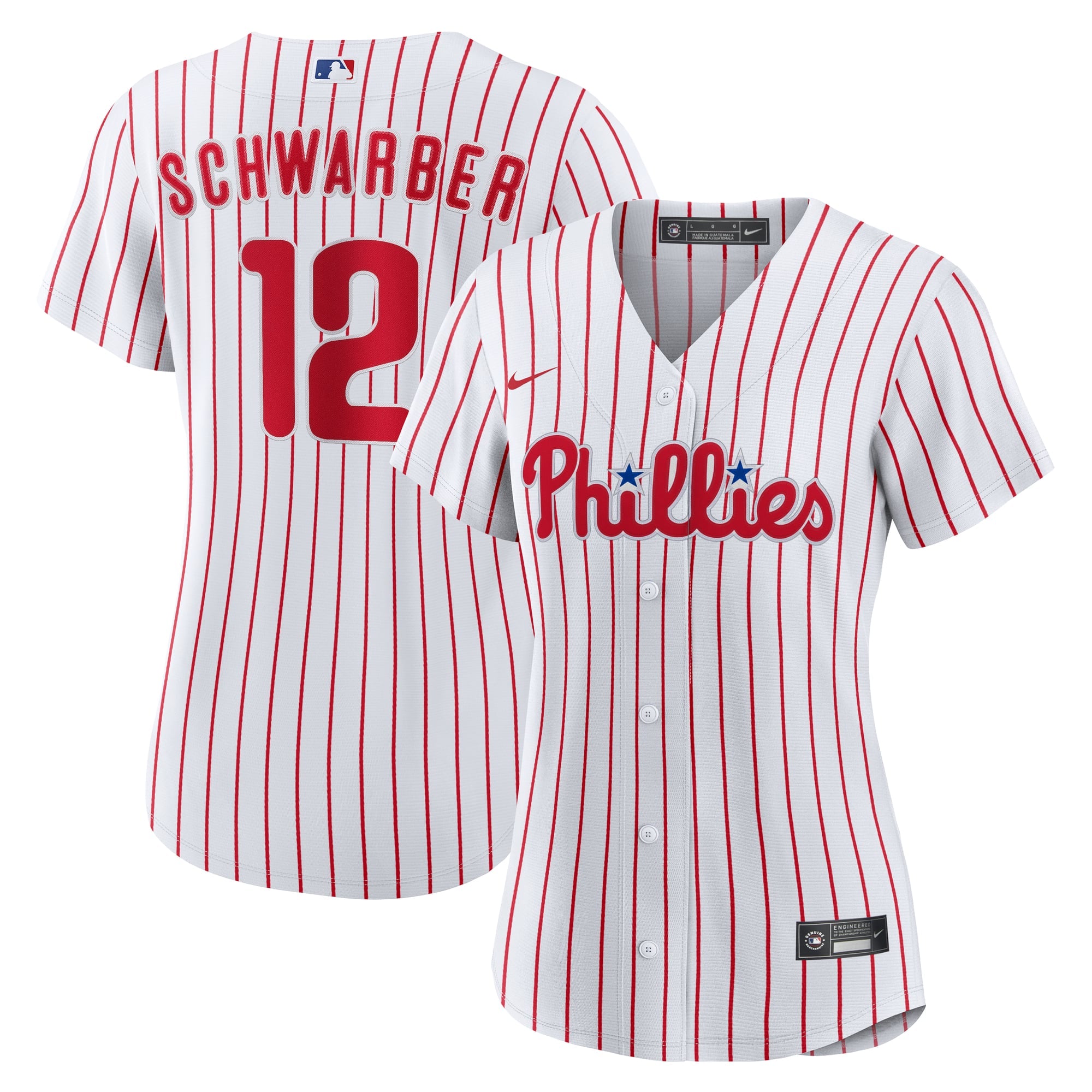 Women's Philadelphia Phillies Kyle Schwarber Nike White Home Replica Jersey - 2