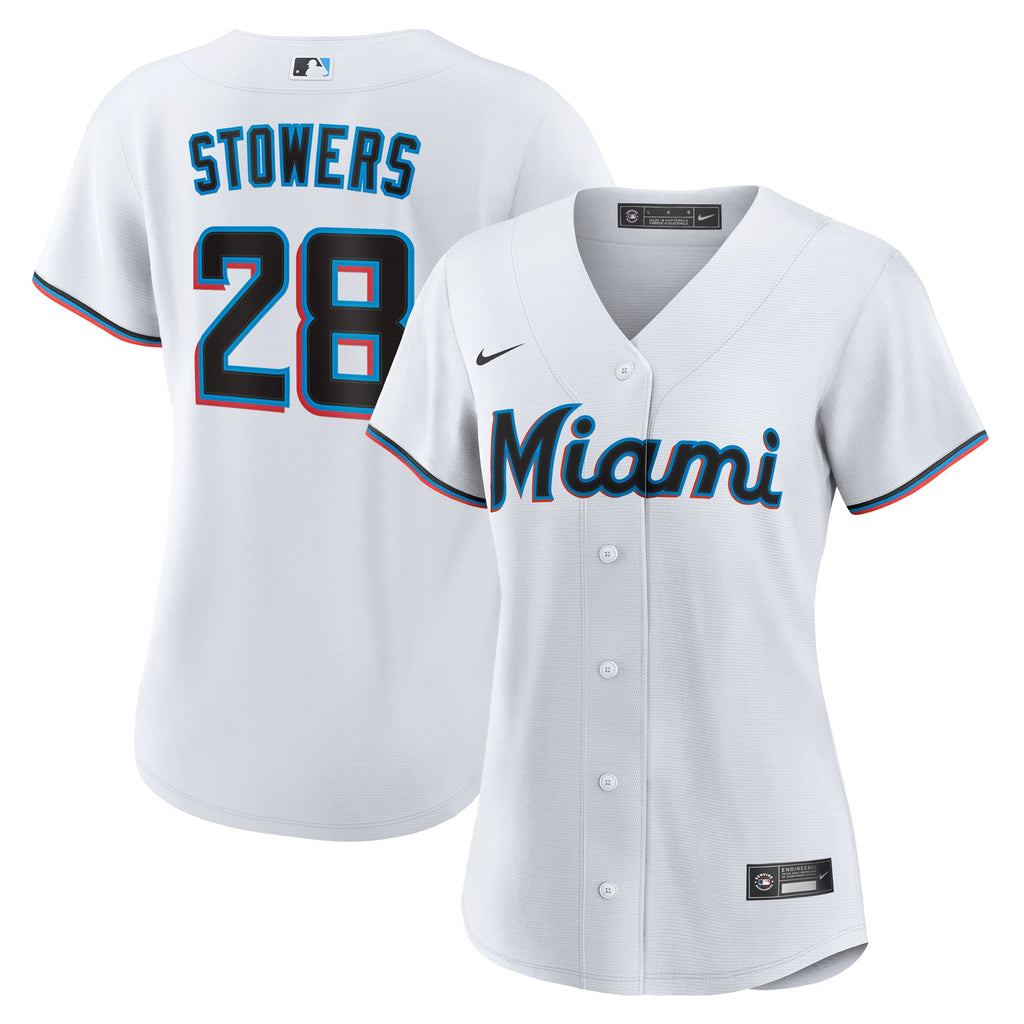 Women's Miami Marlins Kyle Stowers Nike White Home Replica Jersey - 2