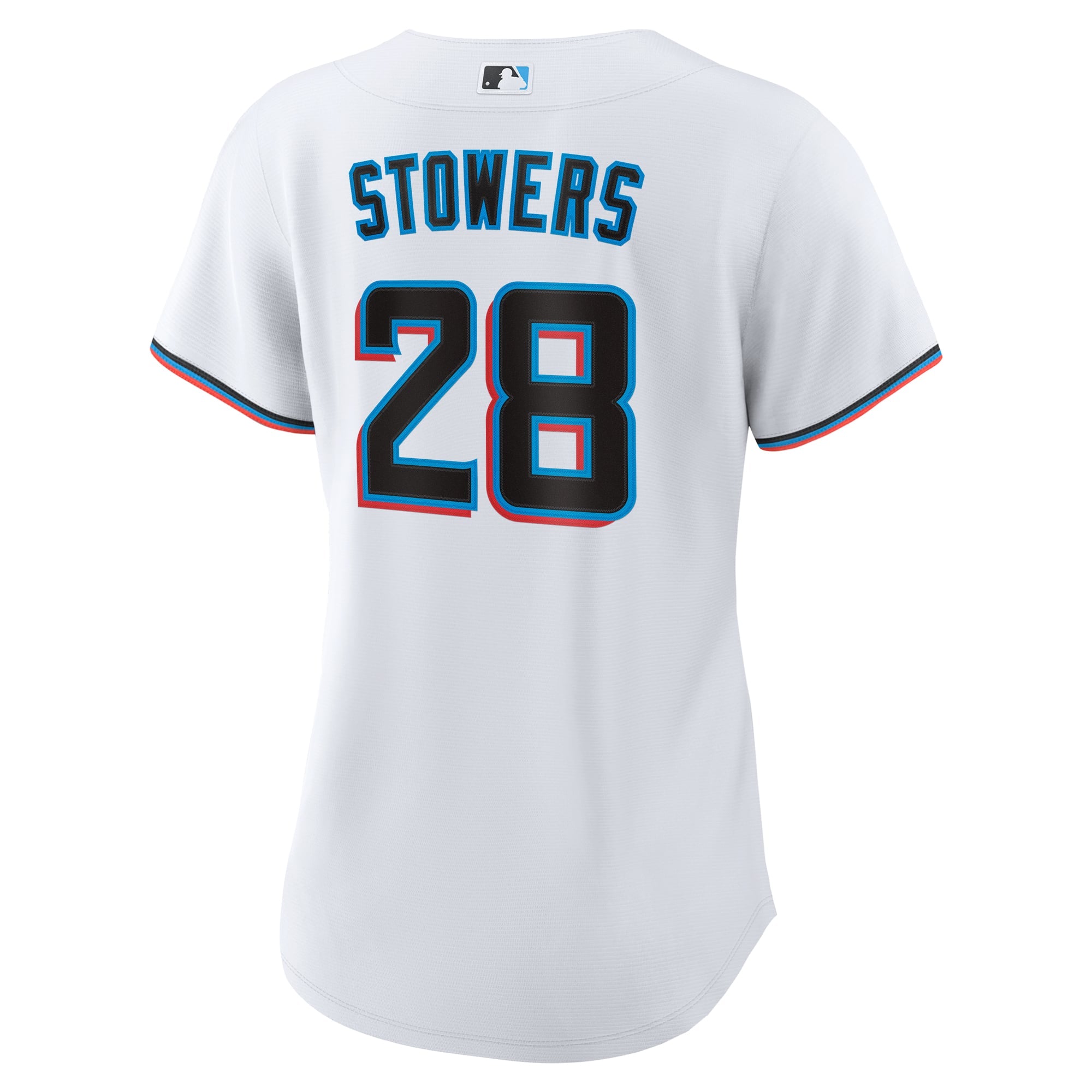 Women's Miami Marlins Kyle Stowers Nike White Home Replica Jersey - 4