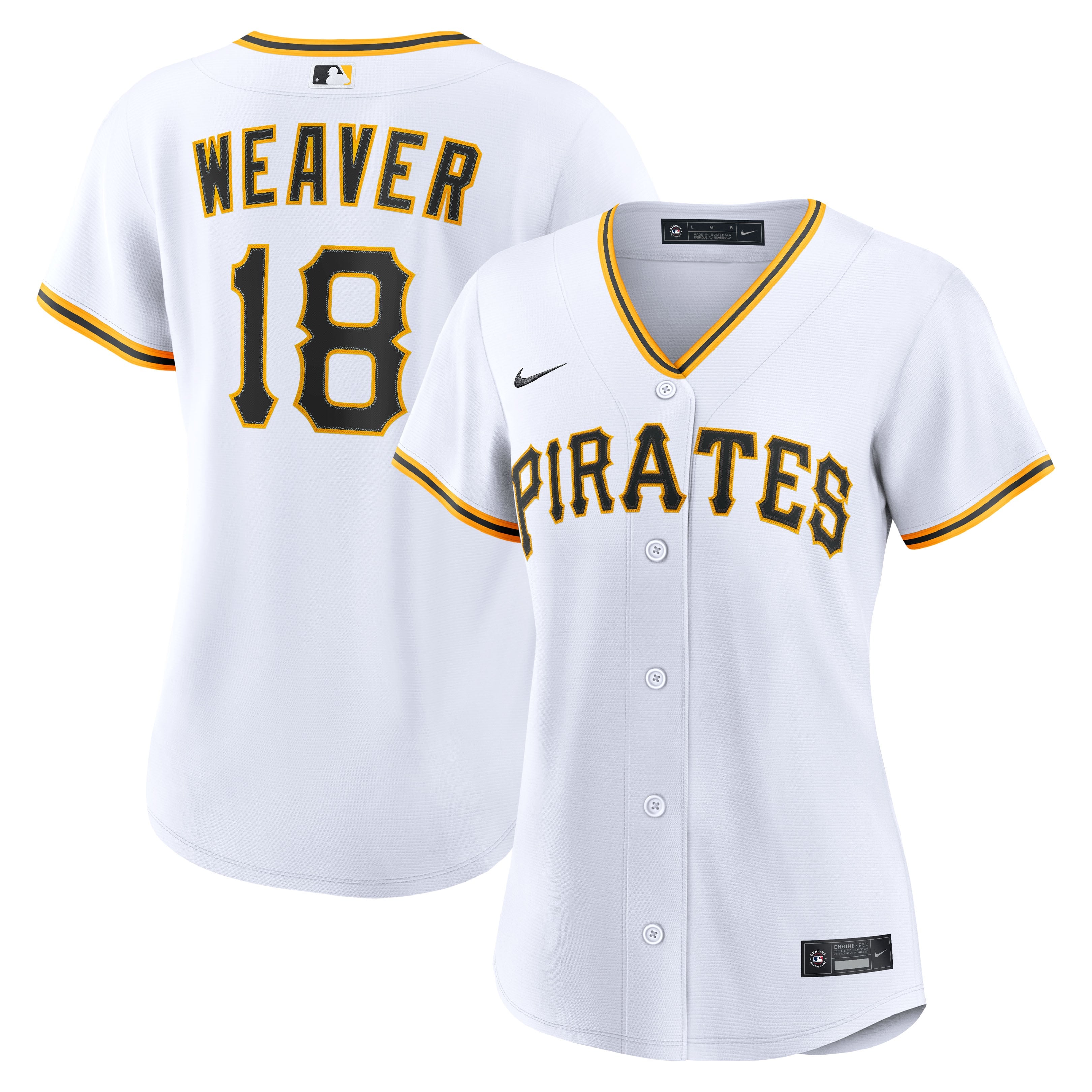 Women's Pittsburgh Pirates Luke Weaver Nike White Home Replica Jersey - 2