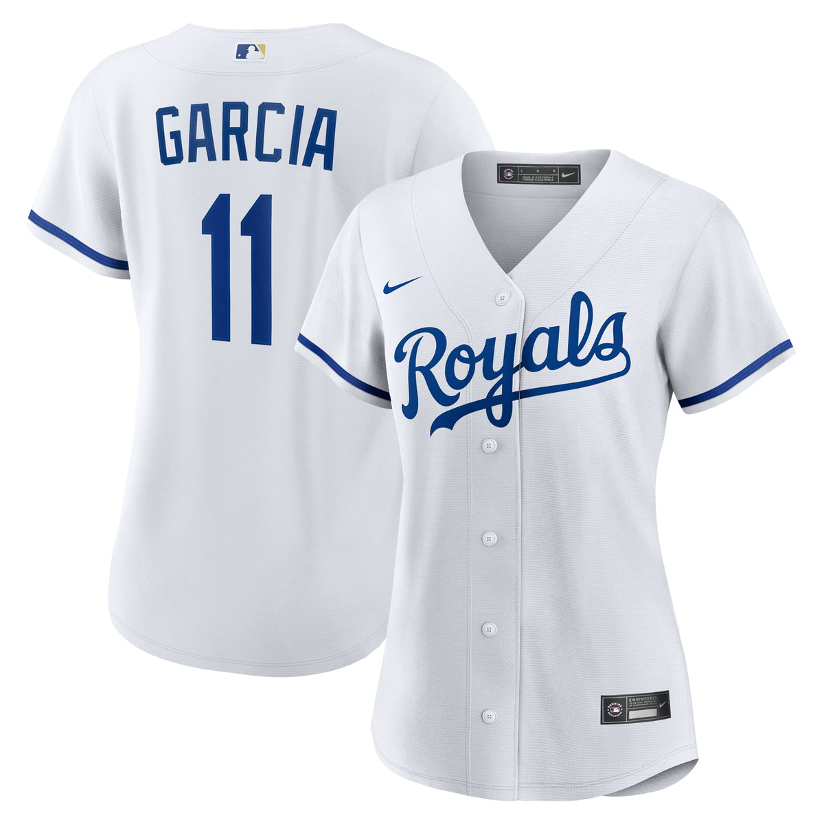 Women's Kansas City Royals Maikel Garcia Nike White Home Replica Jersey - 2