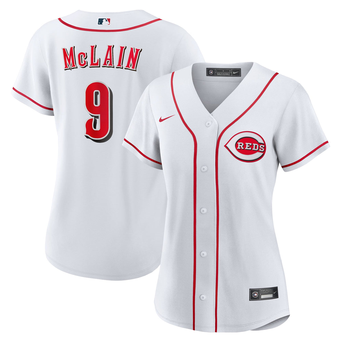 Women's Cincinnati Reds Matt McLain Nike White Home Replica Jersey - 2