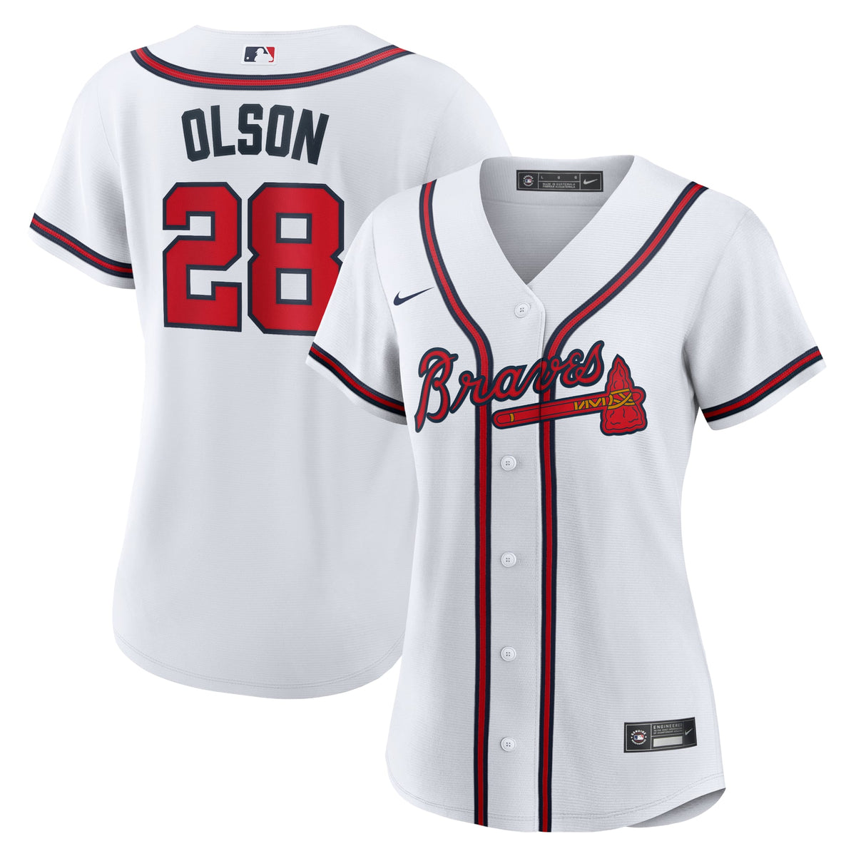 Women's Atlanta Braves Matt Olson Nike White Home Replica Player Jersey - 2