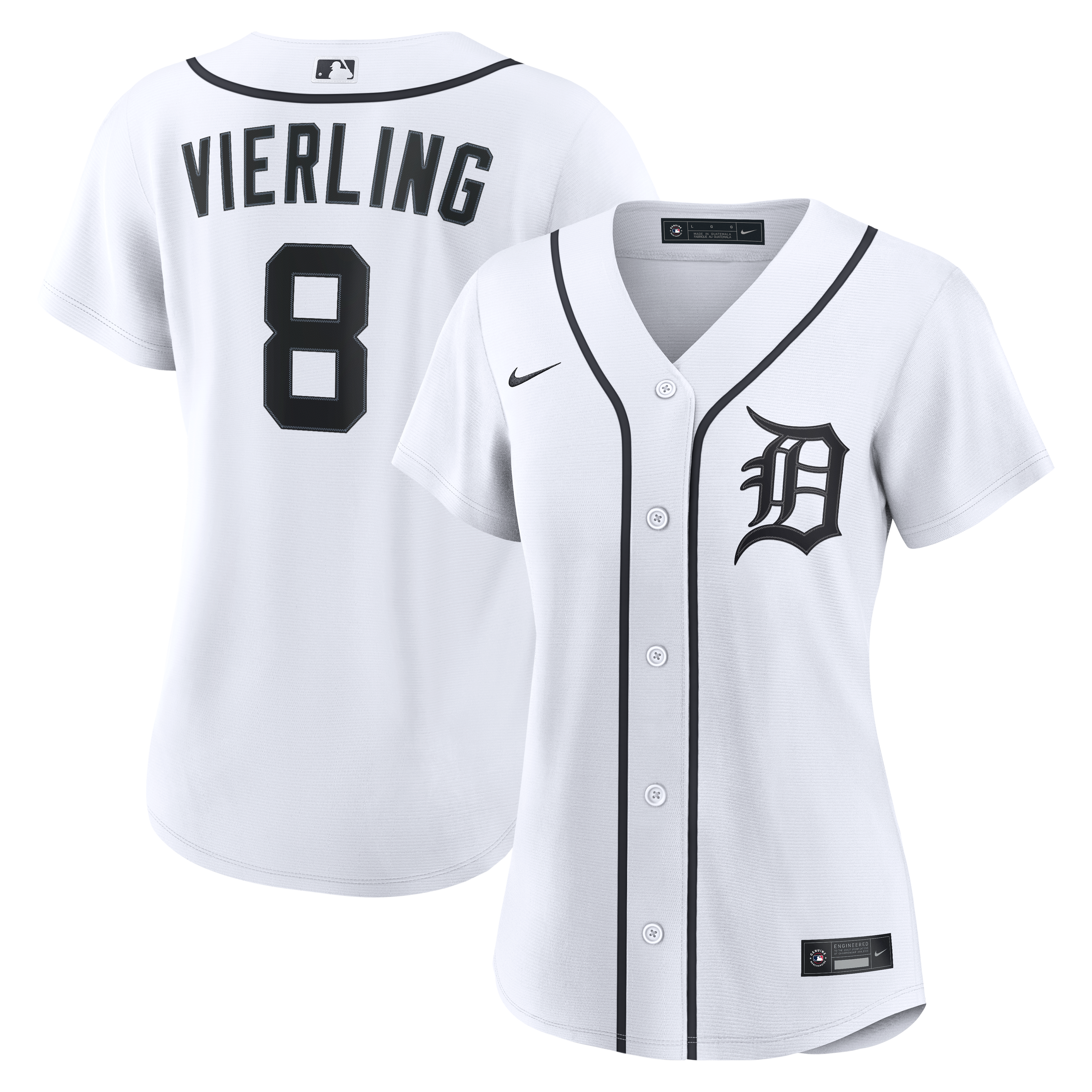 Women's Detroit Tigers Matt Vierling Nike White Home Replica Jersey - 2