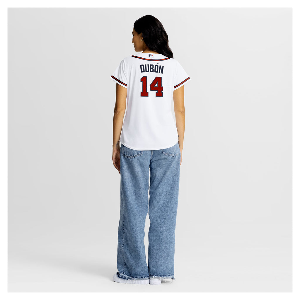 Women's Atlanta Braves Mauricio Dubón Nike White Home Replica Jersey - 6