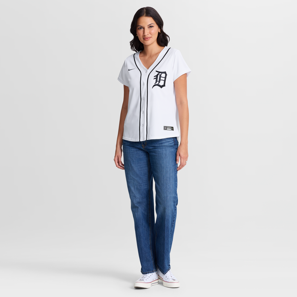 Women's Detroit Tigers Max Clark Nike White Home Replica Jersey - 3