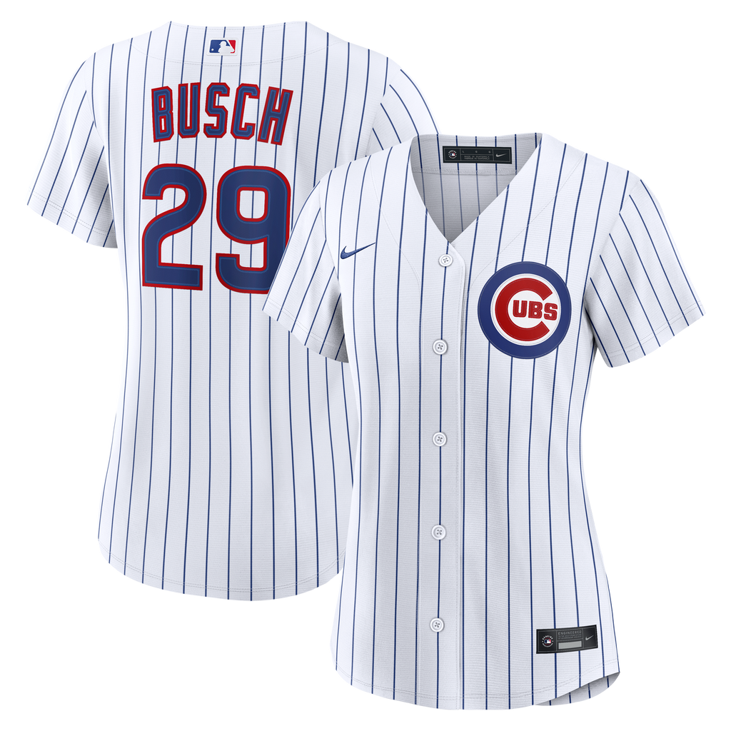 Women's Chicago Cubs Michael Busch Nike White Home Replica Jersey - 2