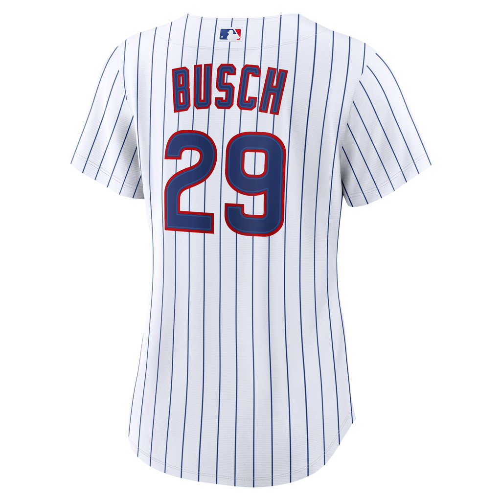 Women's Chicago Cubs Michael Busch Nike White Home Replica Jersey - 4