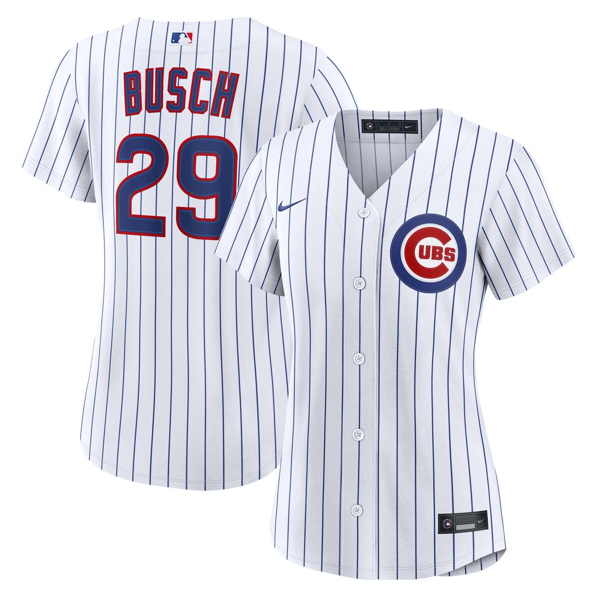 Women's Chicago Cubs Michael Busch Nike White Home Replica Jersey