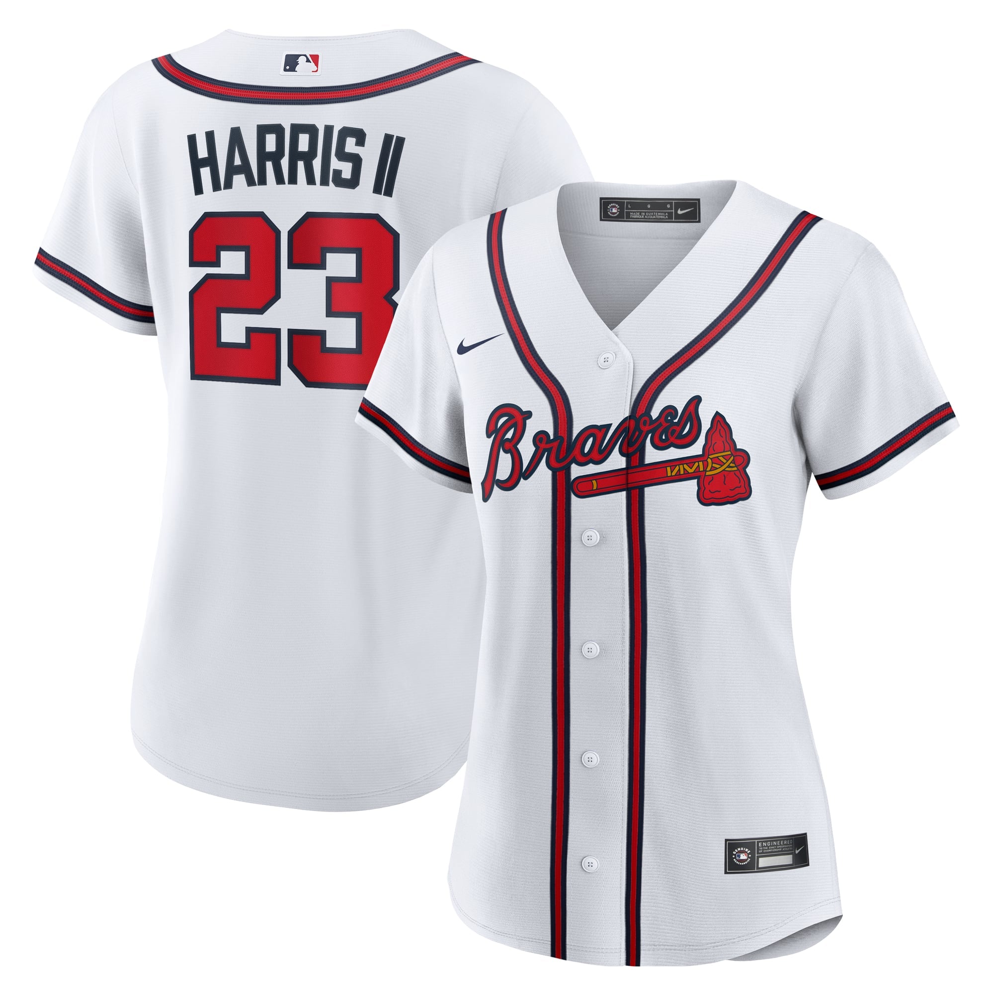 Women's Atlanta Braves Michael Harris II Nike White Home Replica Jersey - 2