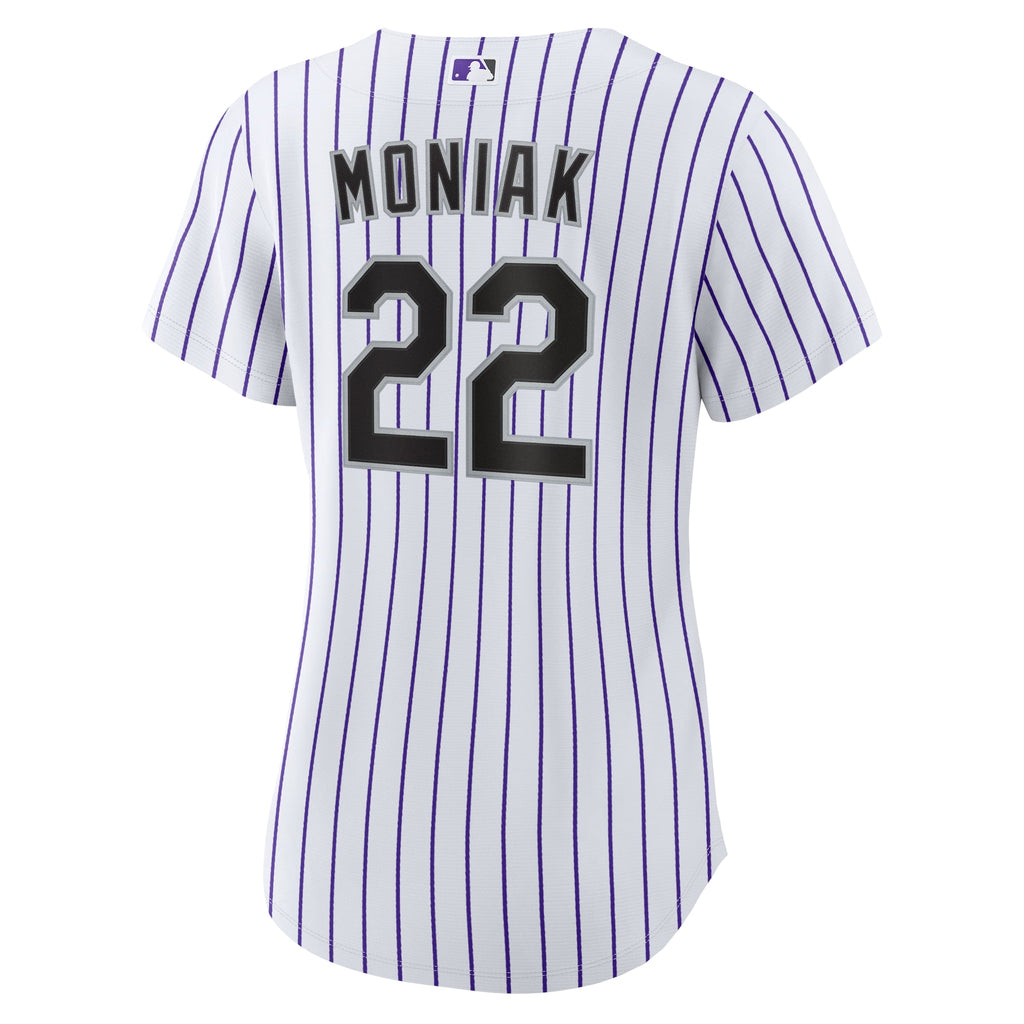 Women's Colorado Rockies Mickey Moniak Nike White Home Replica Jersey - 4
