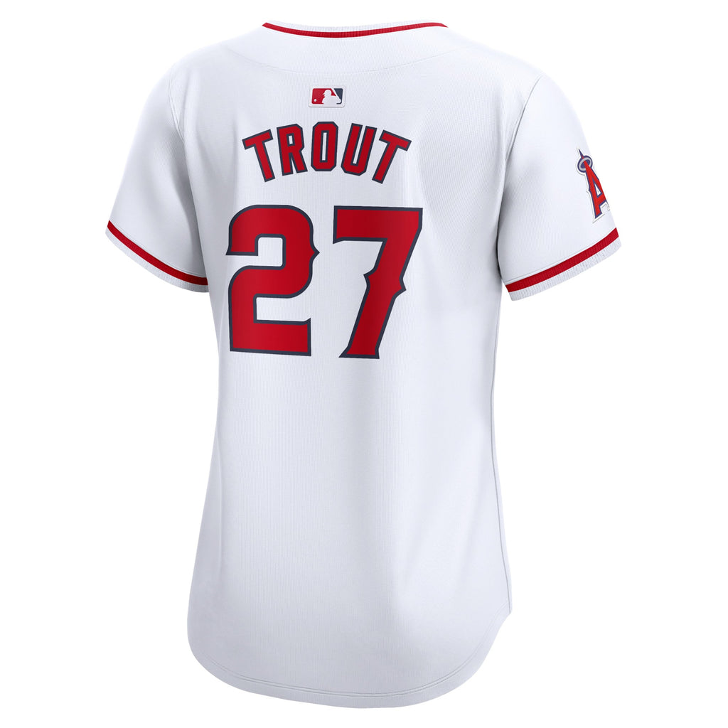 Women's Los Angeles Angels Mike Trout Nike White Home Limited Player Jersey - 4