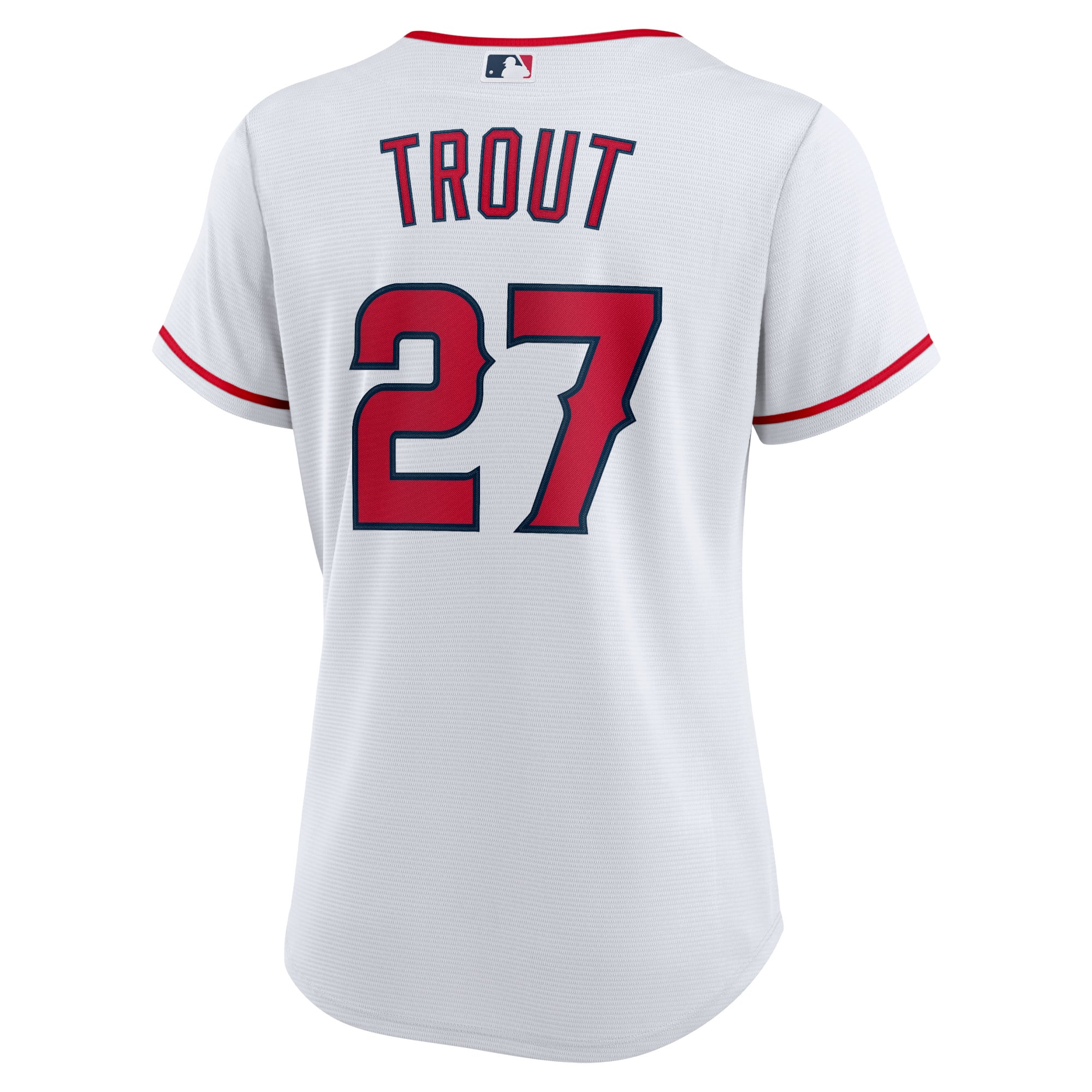 Women's Los Angeles Angels Mike Trout Nike White Home Replica Player Jersey - 4