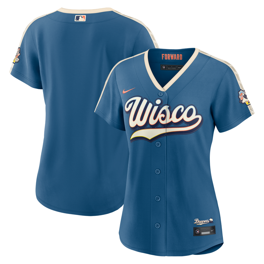 Women's Milwaukee Brewers Nike Mineral Blue 2026 City Connect Stadium Jersey - 2