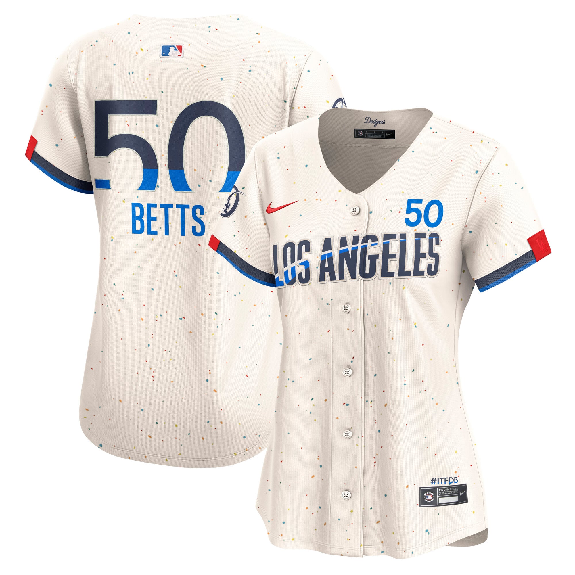Women's Los Angeles Dodgers Mookie Betts Nike Cream City Connect Limited Jersey - 2