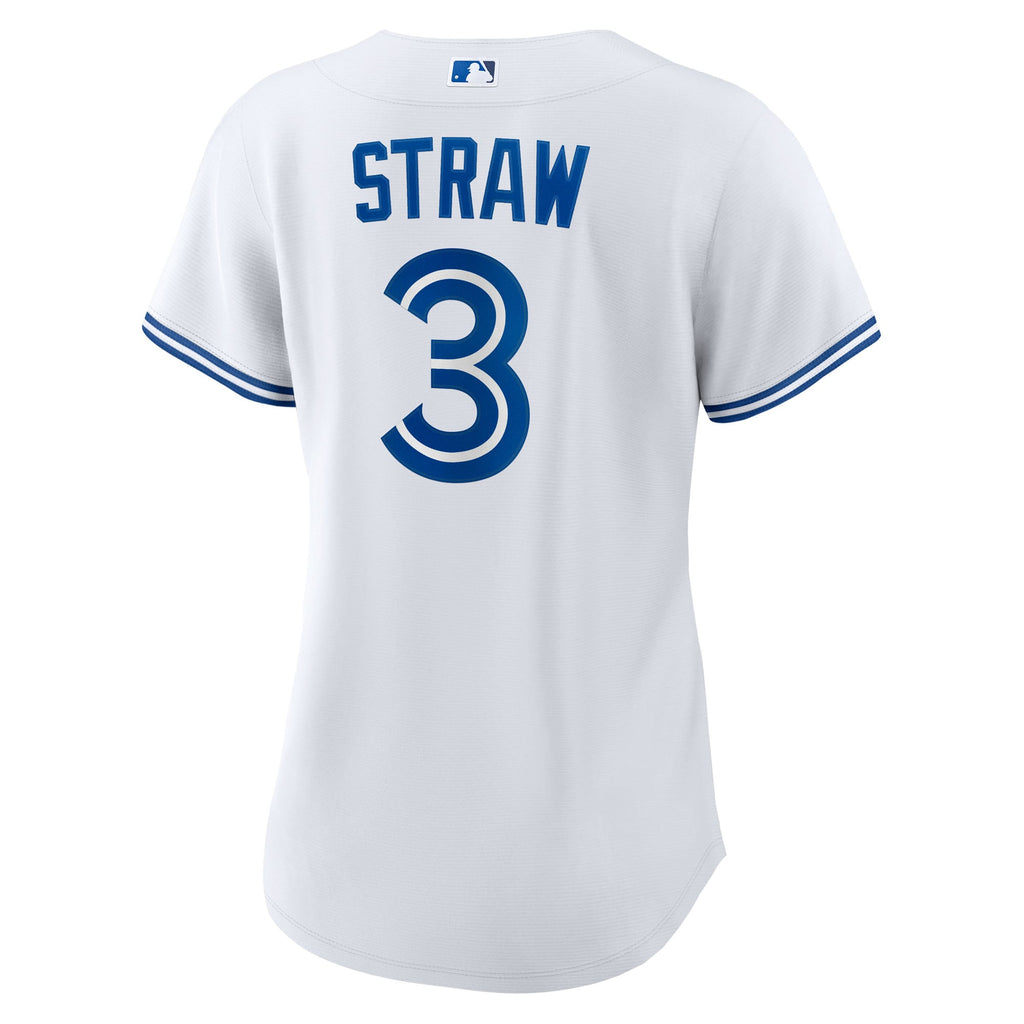 Women's Toronto Blue Jays Myles Straw Nike White Home Replica Jersey - 4