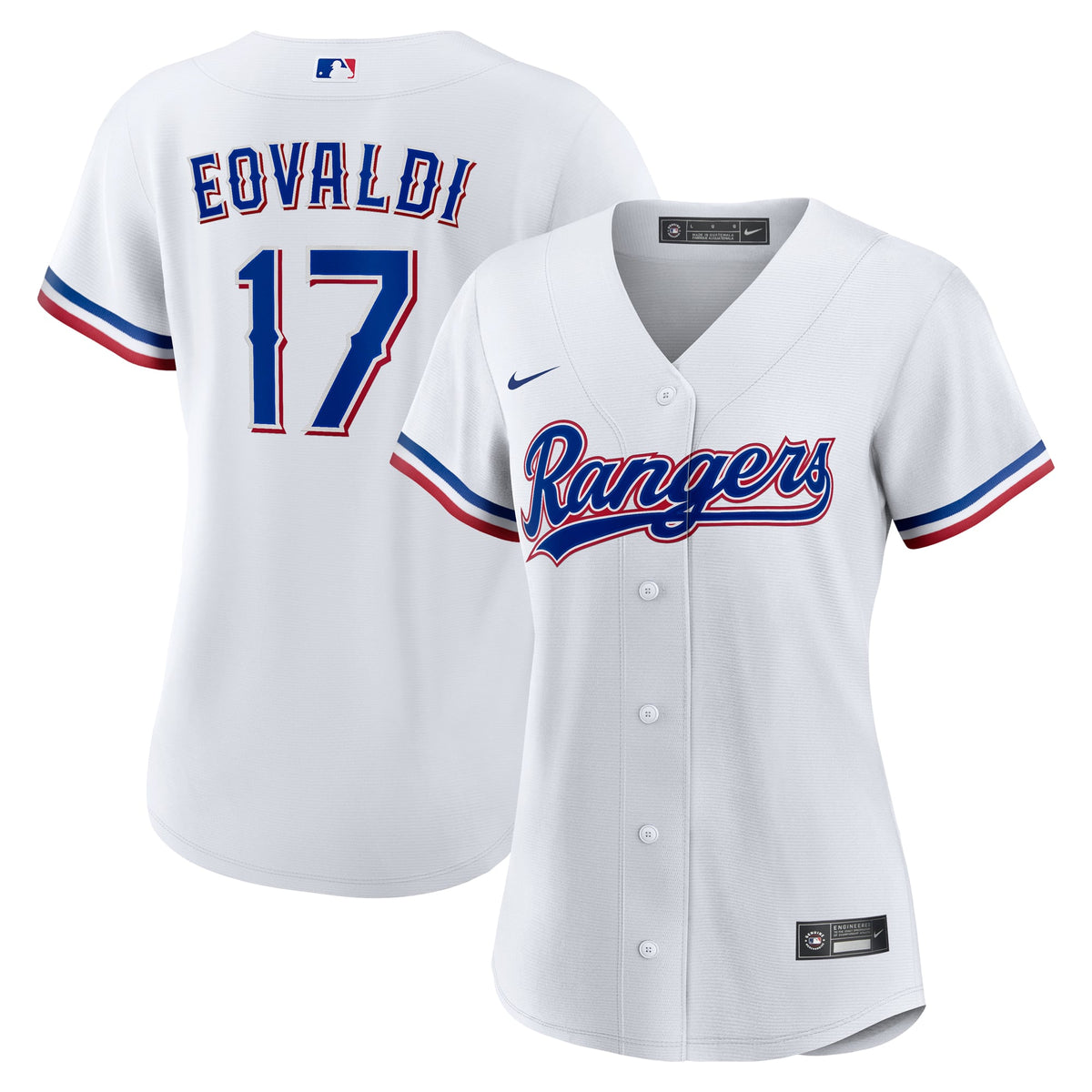 Women's Texas Rangers Nathan Eovaldi Nike White Home Replica Jersey