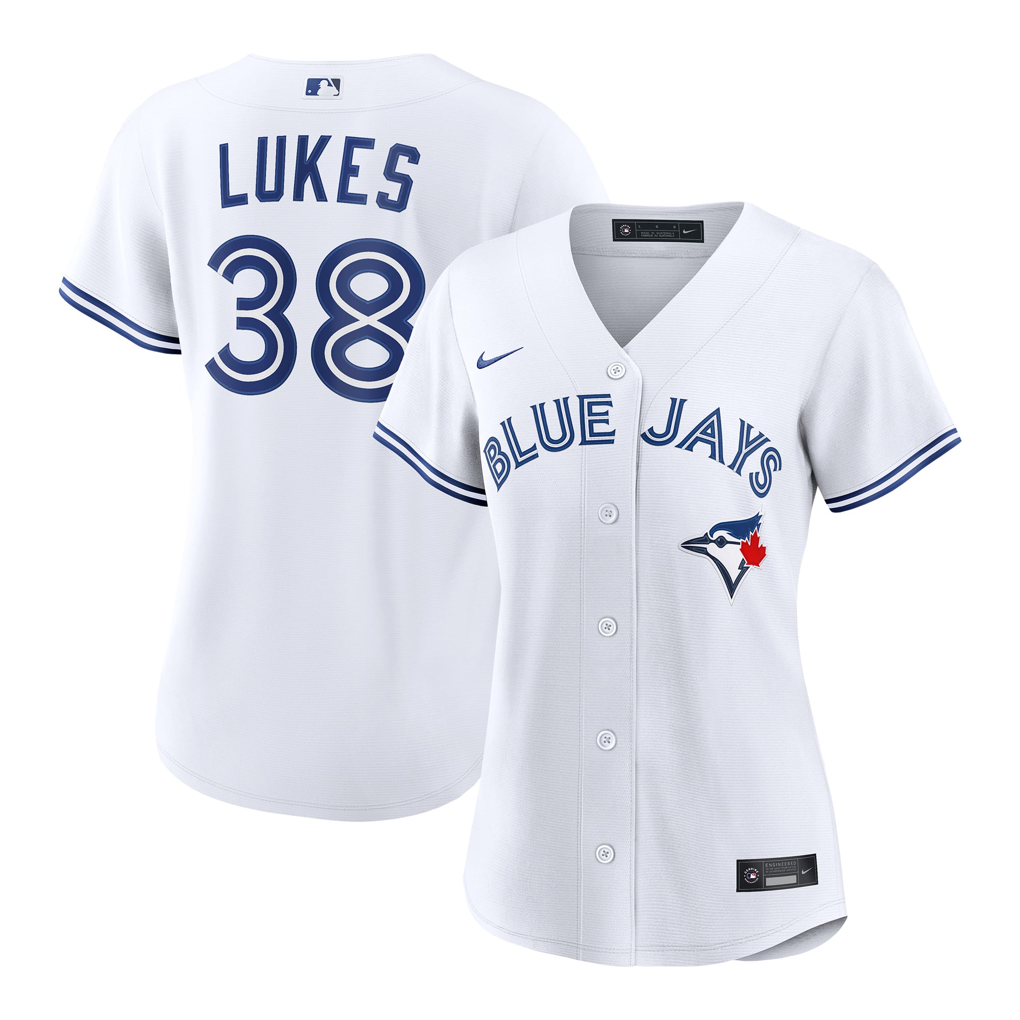 Women's Toronto Blue Jays Nathan Lukes Nike White Home Replica Jersey