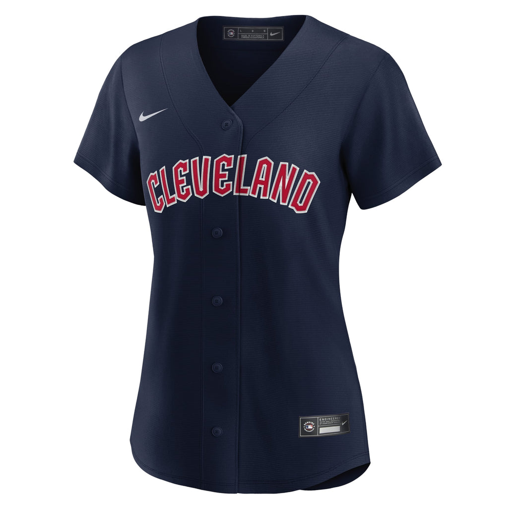 Women's Cleveland Guardians Nike Navy Alternate Official Replica Jersey - 3