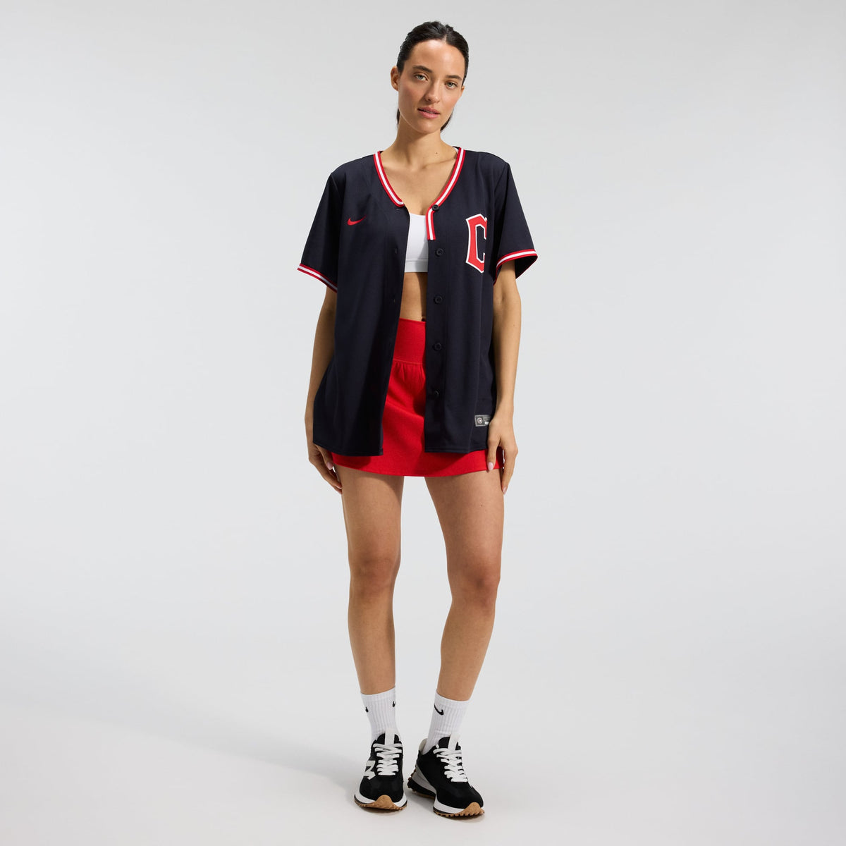 Women's Cleveland Guardians Nike Navy Alternate Replica Jersey - 4