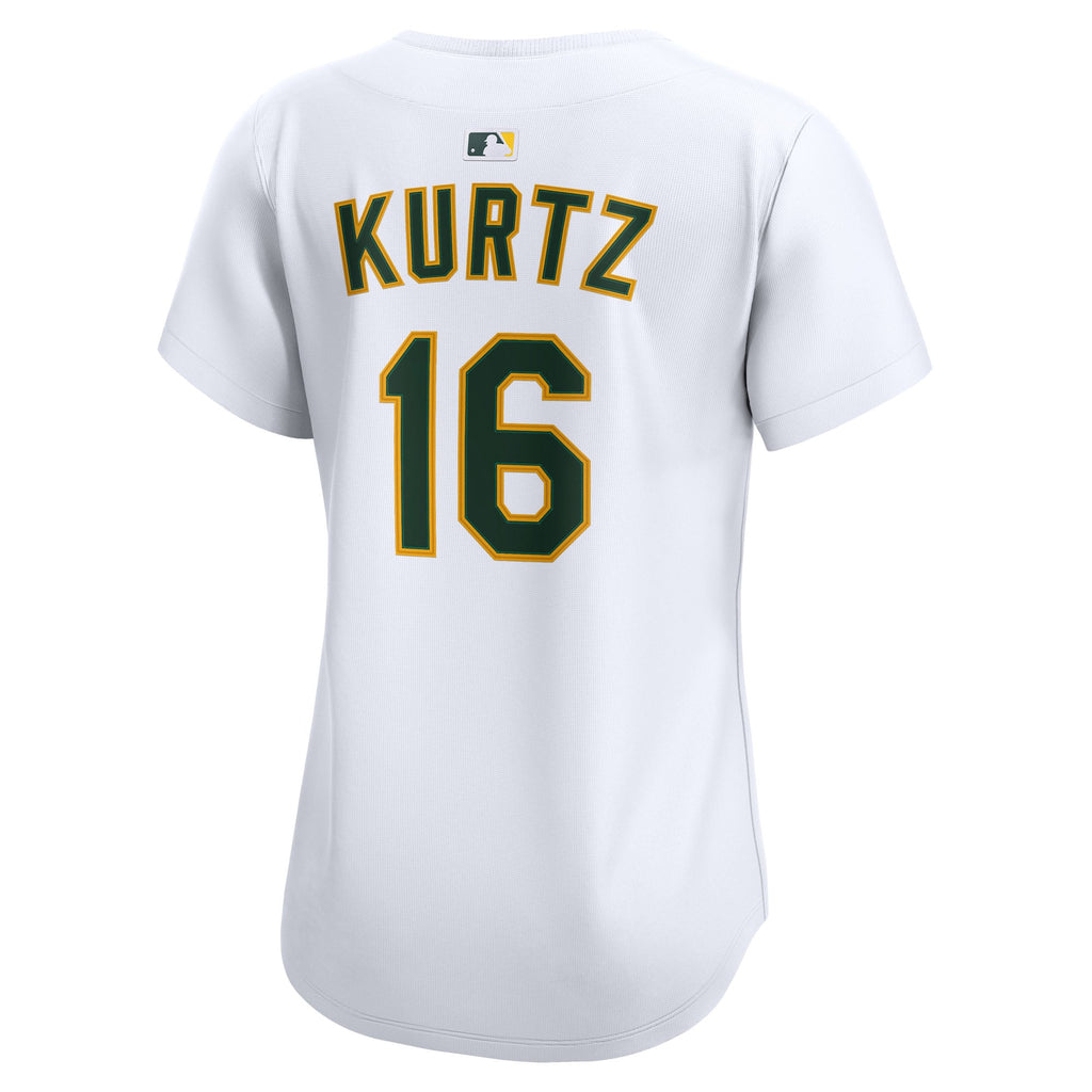 Women's Athletics Nick Kurtz Nike White Home Limited Player Jersey - 4