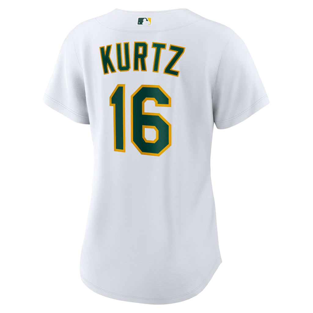 Women's Athletics Nick Kurtz Nike White Home Replica Player Jersey - 4