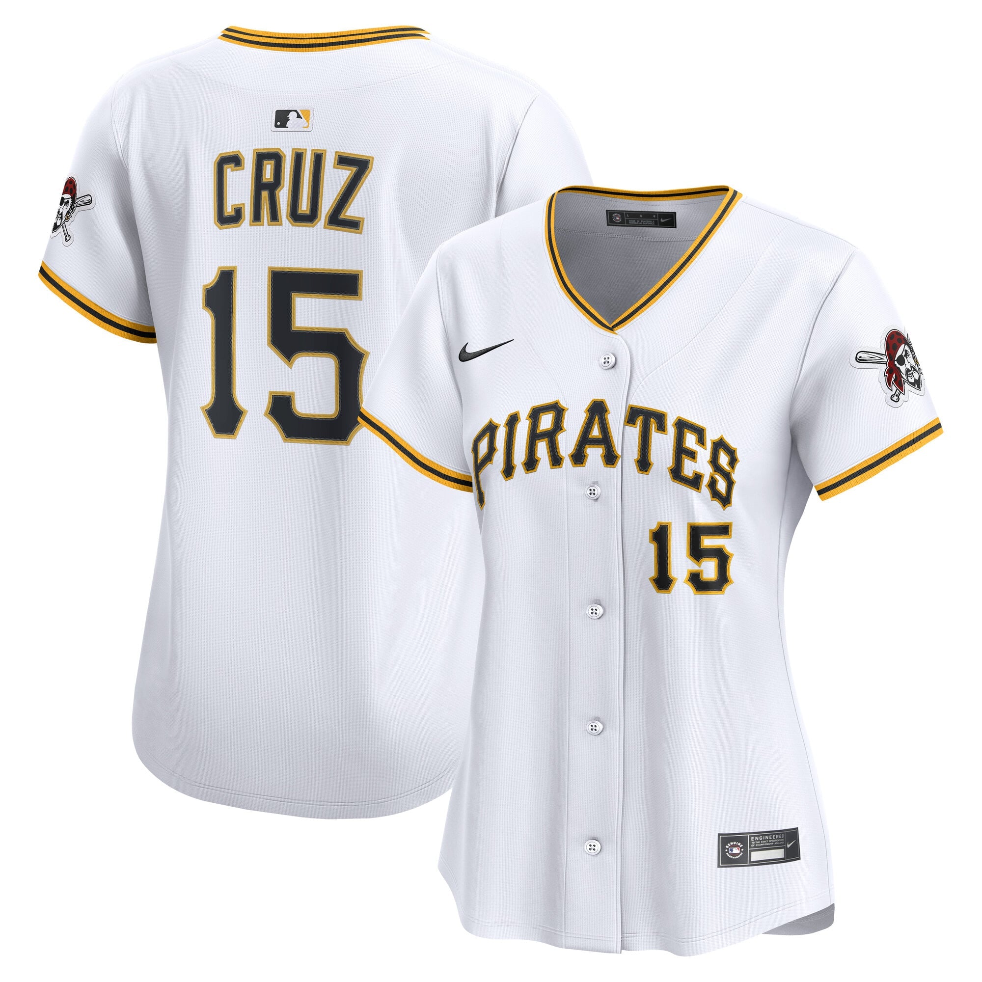 Women's Pittsburgh Pirates Oneil Cruz Nike White Home Limited Player Jersey - 2