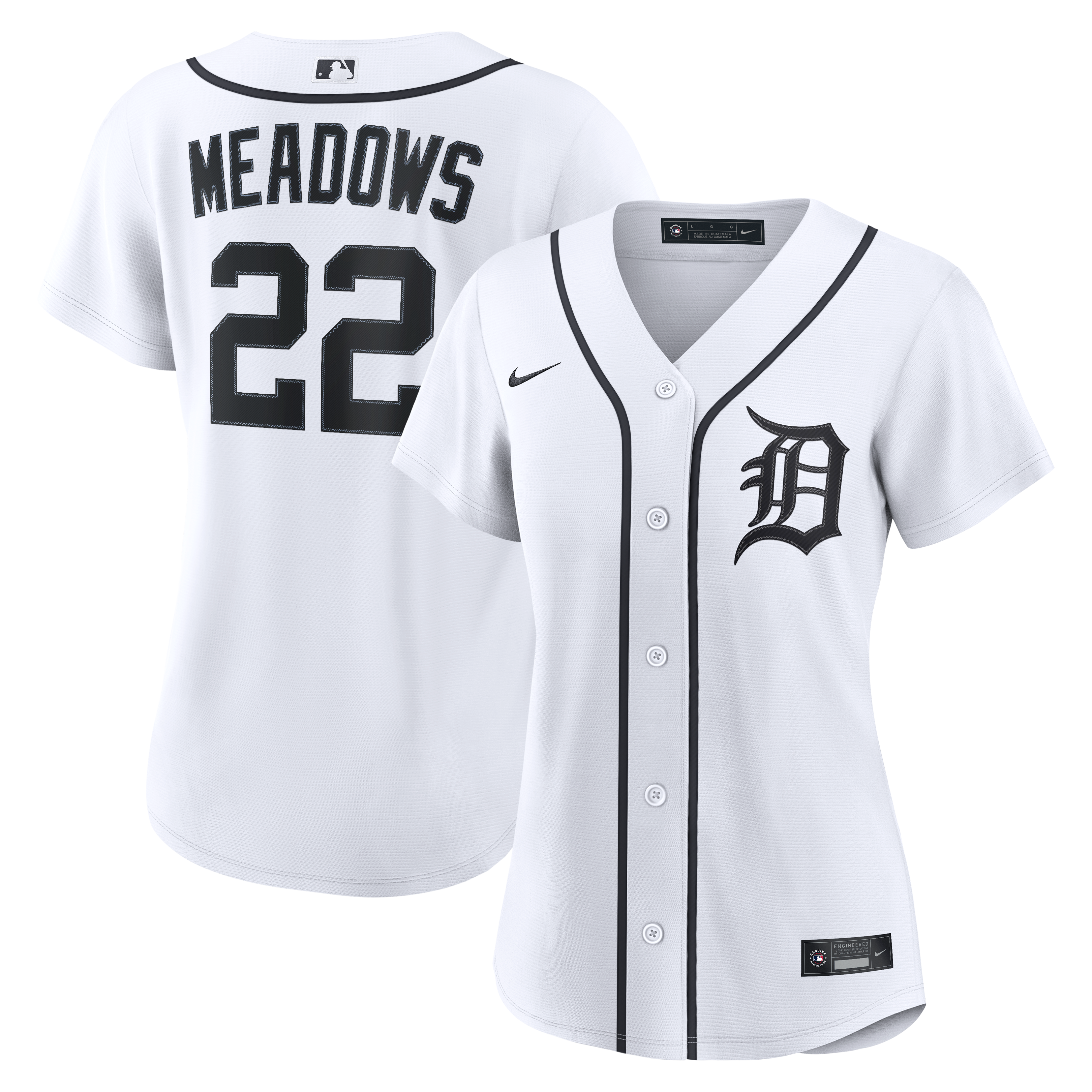 Women's Detroit Tigers Parker Meadows Nike White Home Replica Jersey