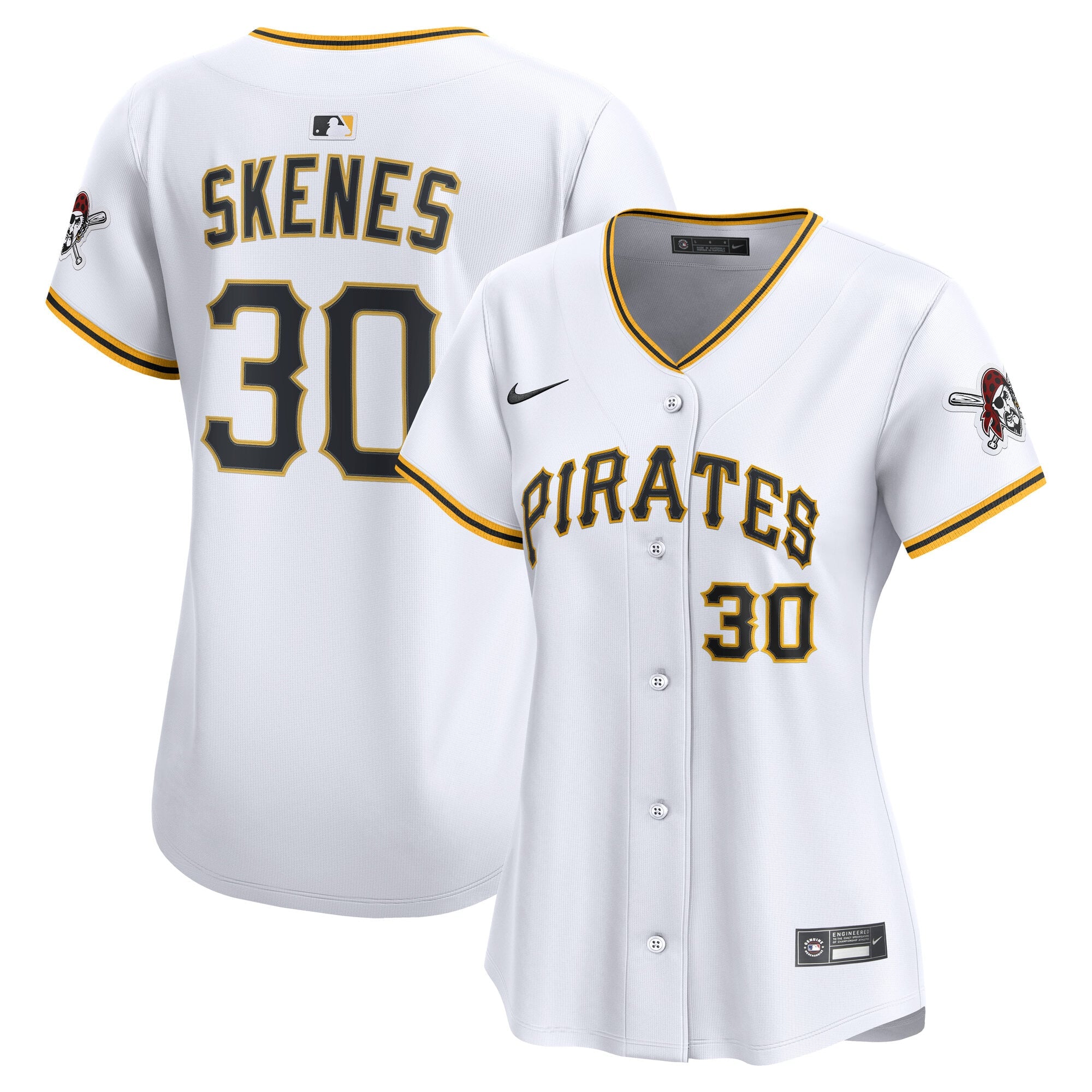 Women's Pittsburgh Pirates Paul Skenes Nike White Home Limited Player Jersey - 2