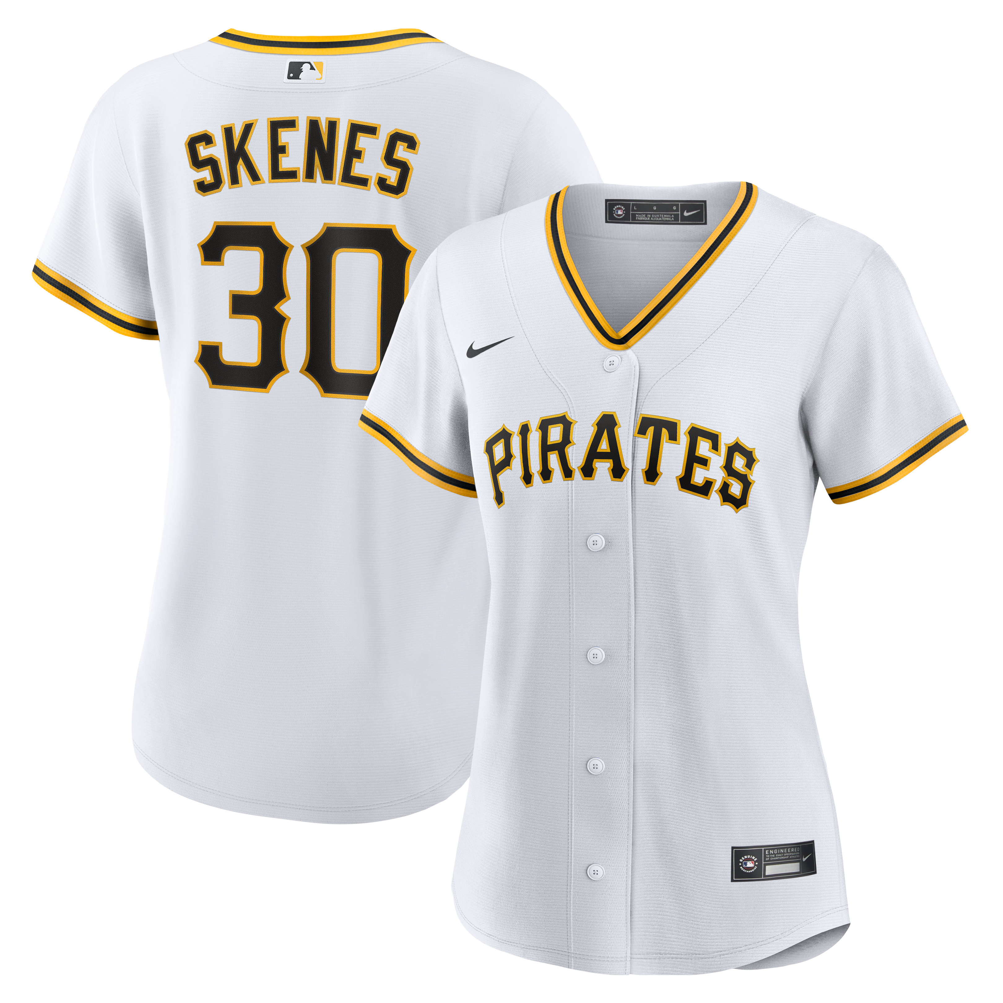 Women's Pittsburgh Pirates Paul Skenes Nike White Home Replica Player Jersey