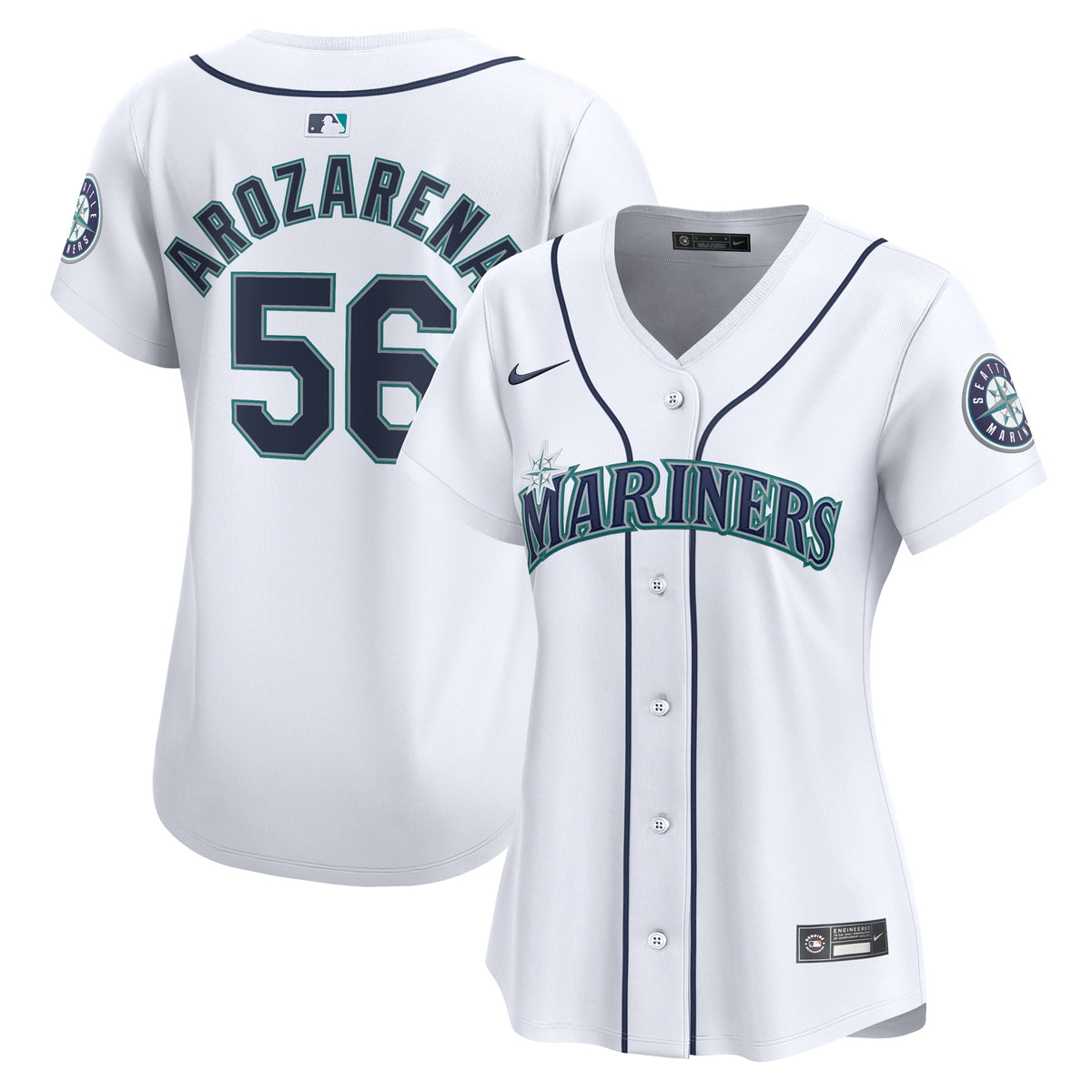 Women's Seattle Mariners Randy Arozarena Nike White Home Limited Player Jersey - 2