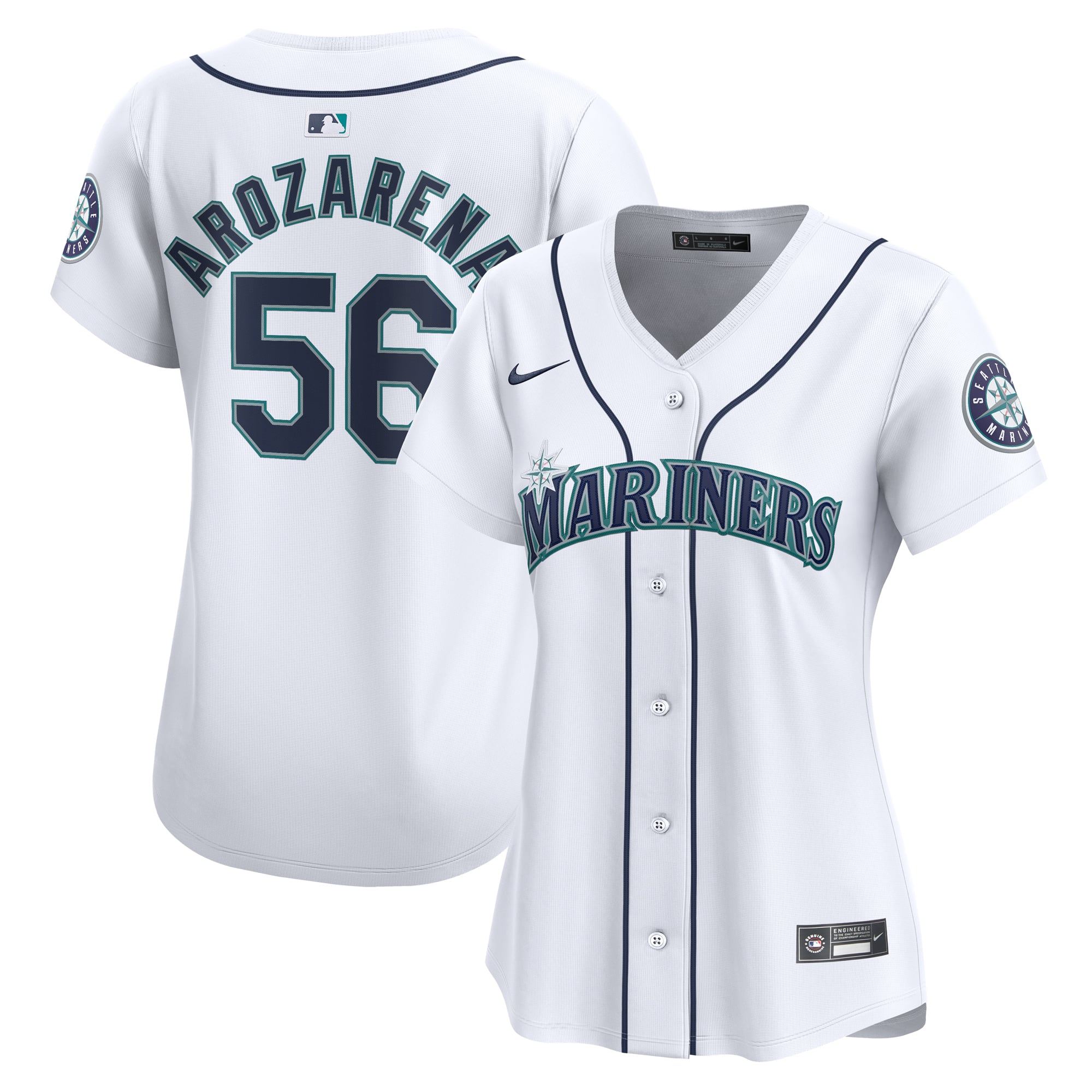 Women's Seattle Mariners Randy Arozarena Nike White Home Limited Player Jersey