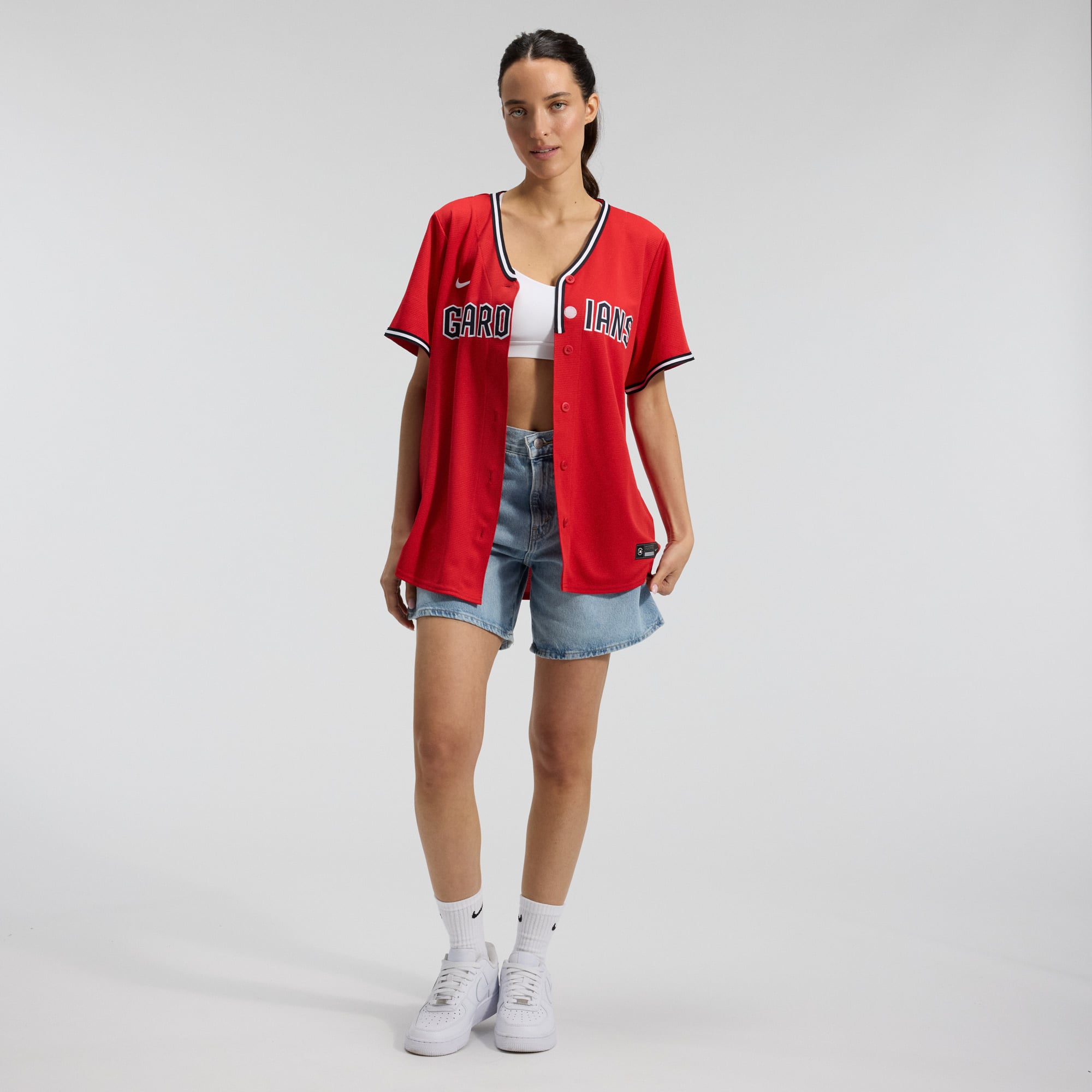 Women's Cleveland Guardians Nike Red Alternate 2 Replica Jersey - 4