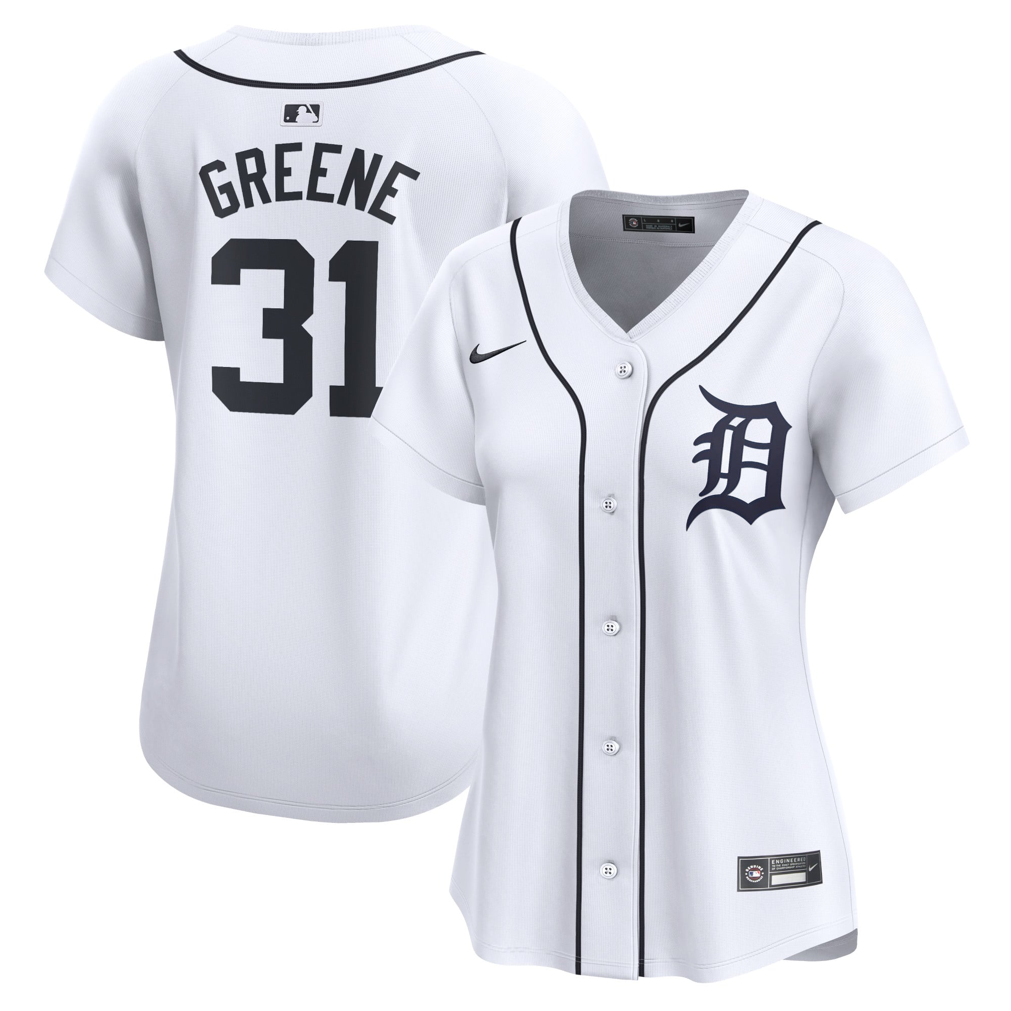 Women's Detroit Tigers Riley Greene Nike White Home Limited Player Jersey