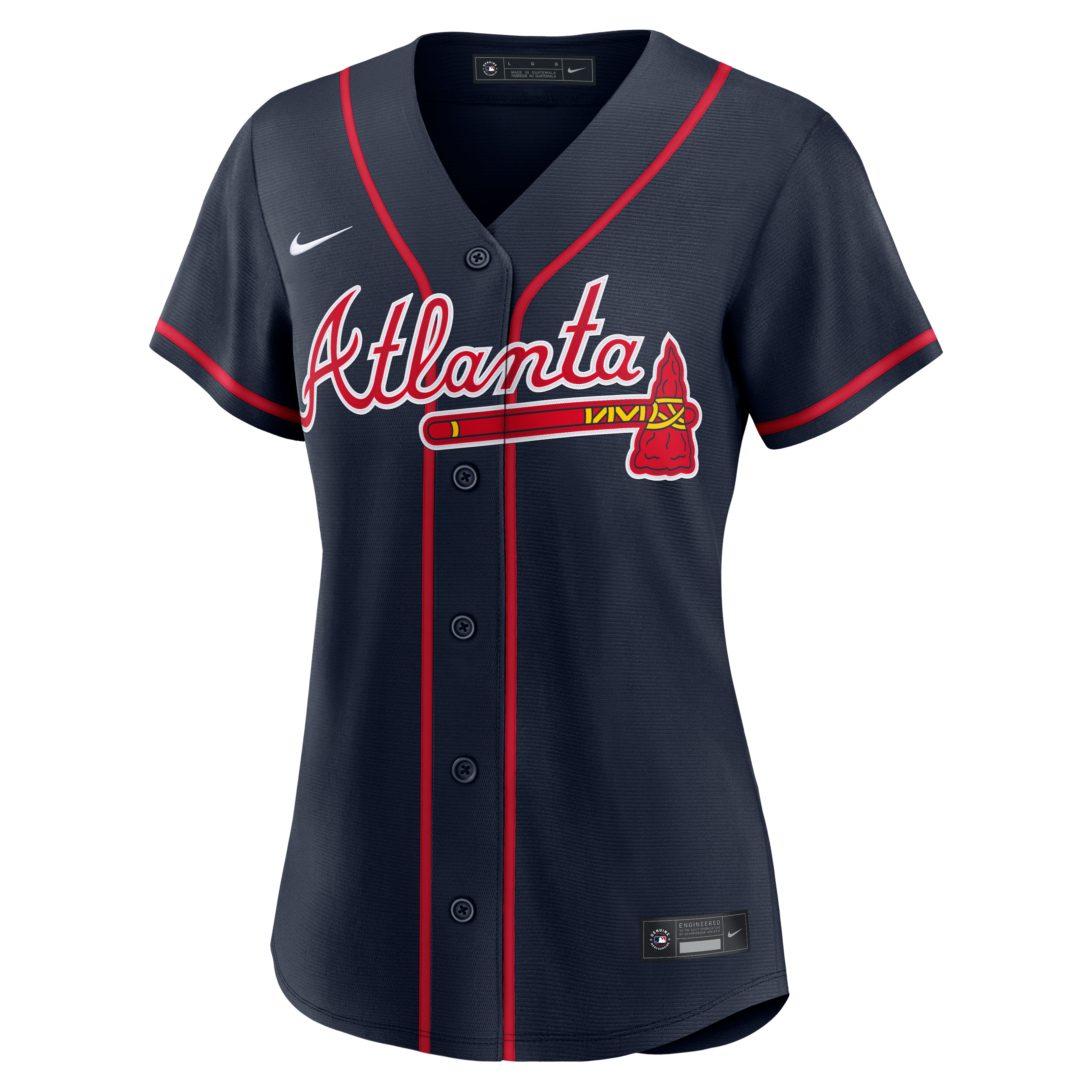 Women's Atlanta Braves Ronald Acuña Jr. Nike Navy Alternate Replica Jersey - 3