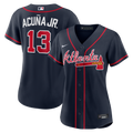 Women's Atlanta Braves Ronald Acuña Jr. Nike Navy Alternate Replica Jersey