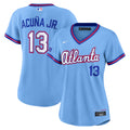 Women's Atlanta Braves Ronald Acuña Jr. Nike Powder Blue 2026 City Connect Stadium Jersey