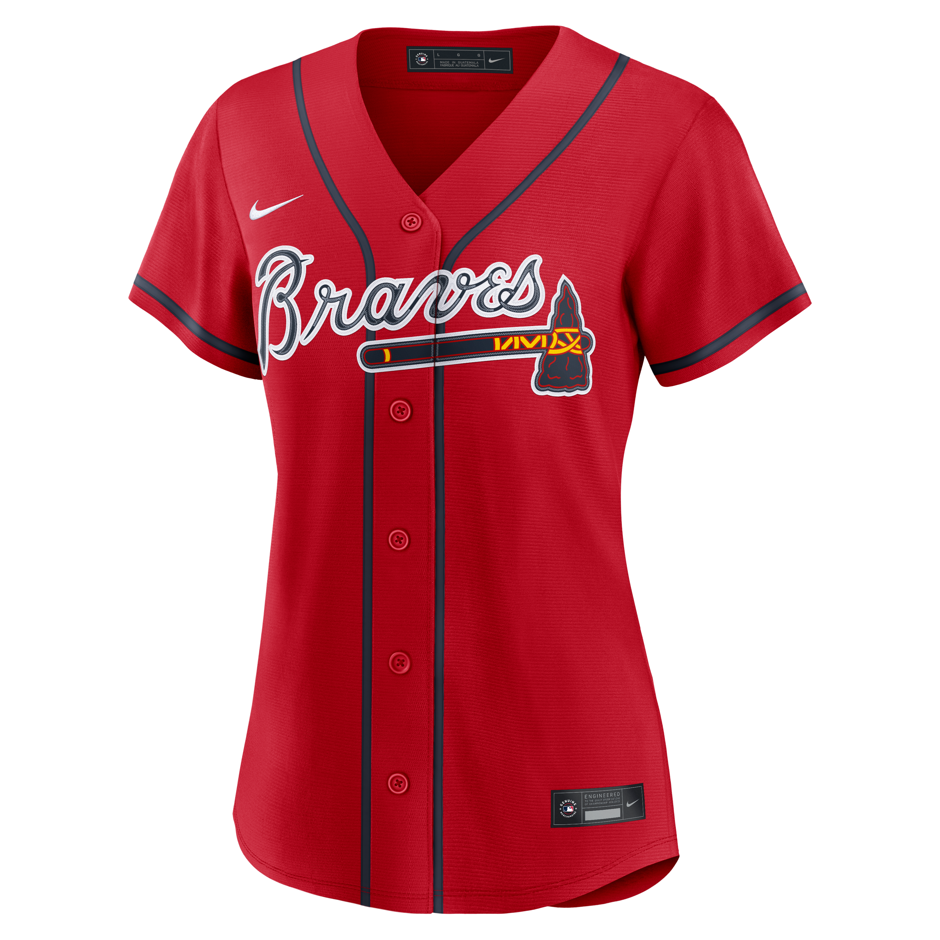 Women's Atlanta Braves Ronald Acuña Jr. Nike Red Alternate Replica Jersey - 3