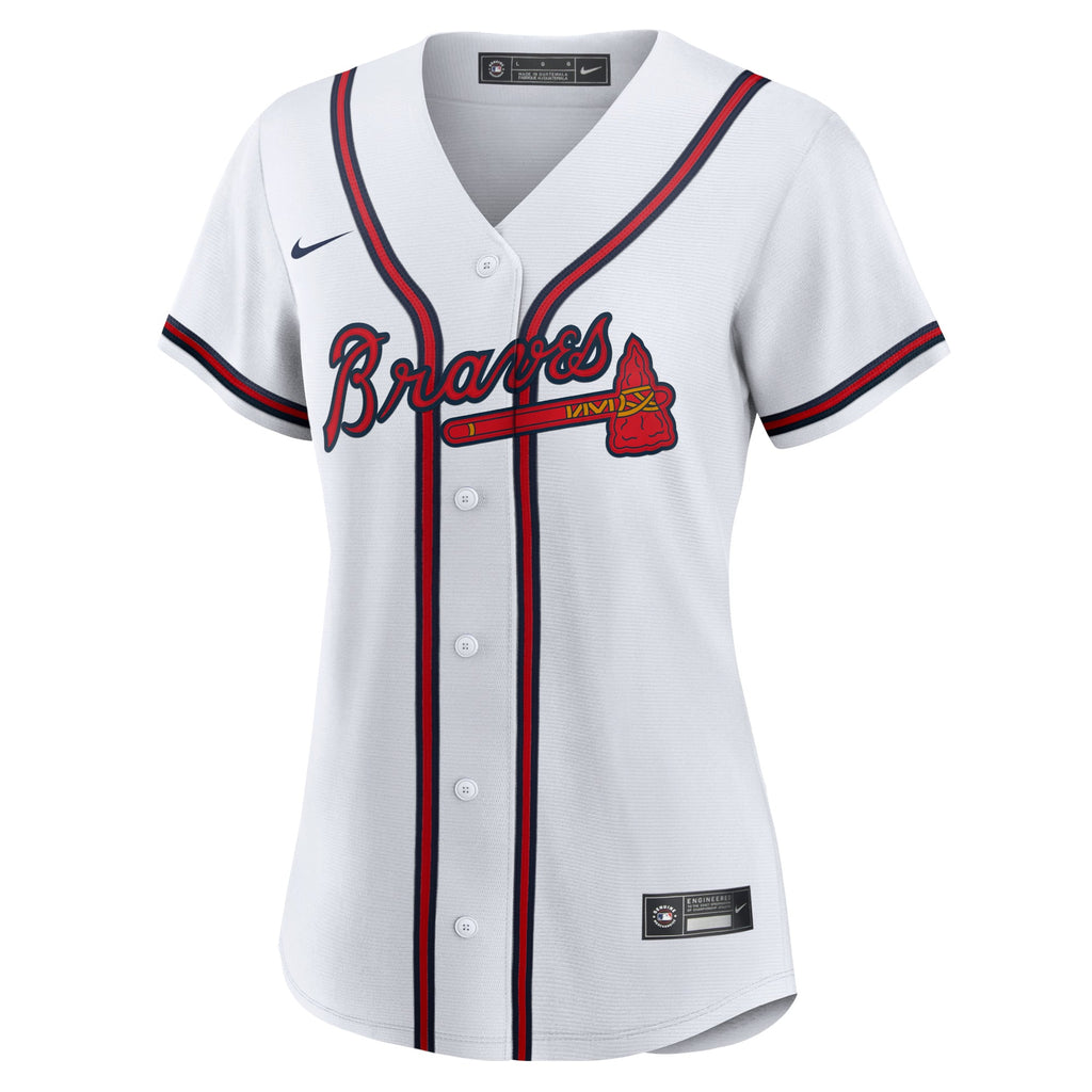 Women's Atlanta Braves Ronald Acuna Jr. Nike White Home Replica Player Jersey - 3